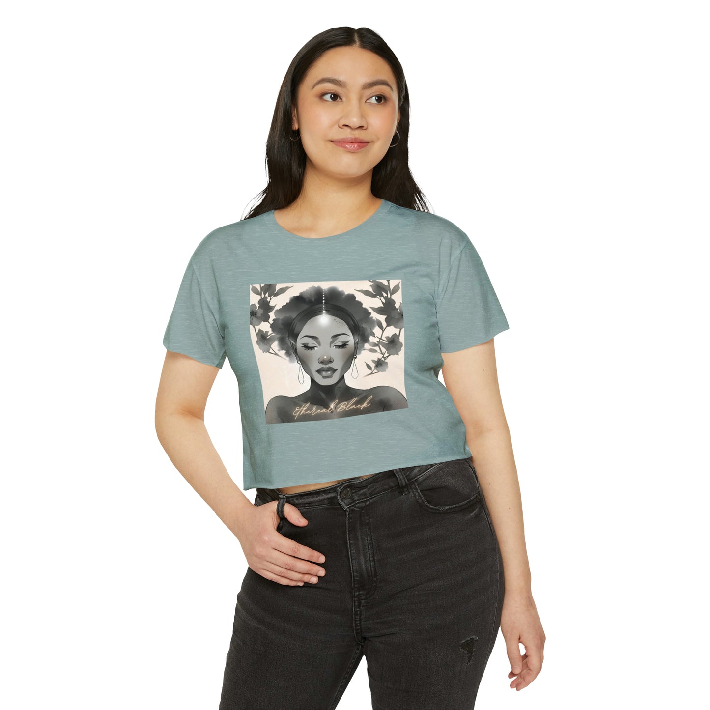 Ethereal Black Crop - T-Shirt