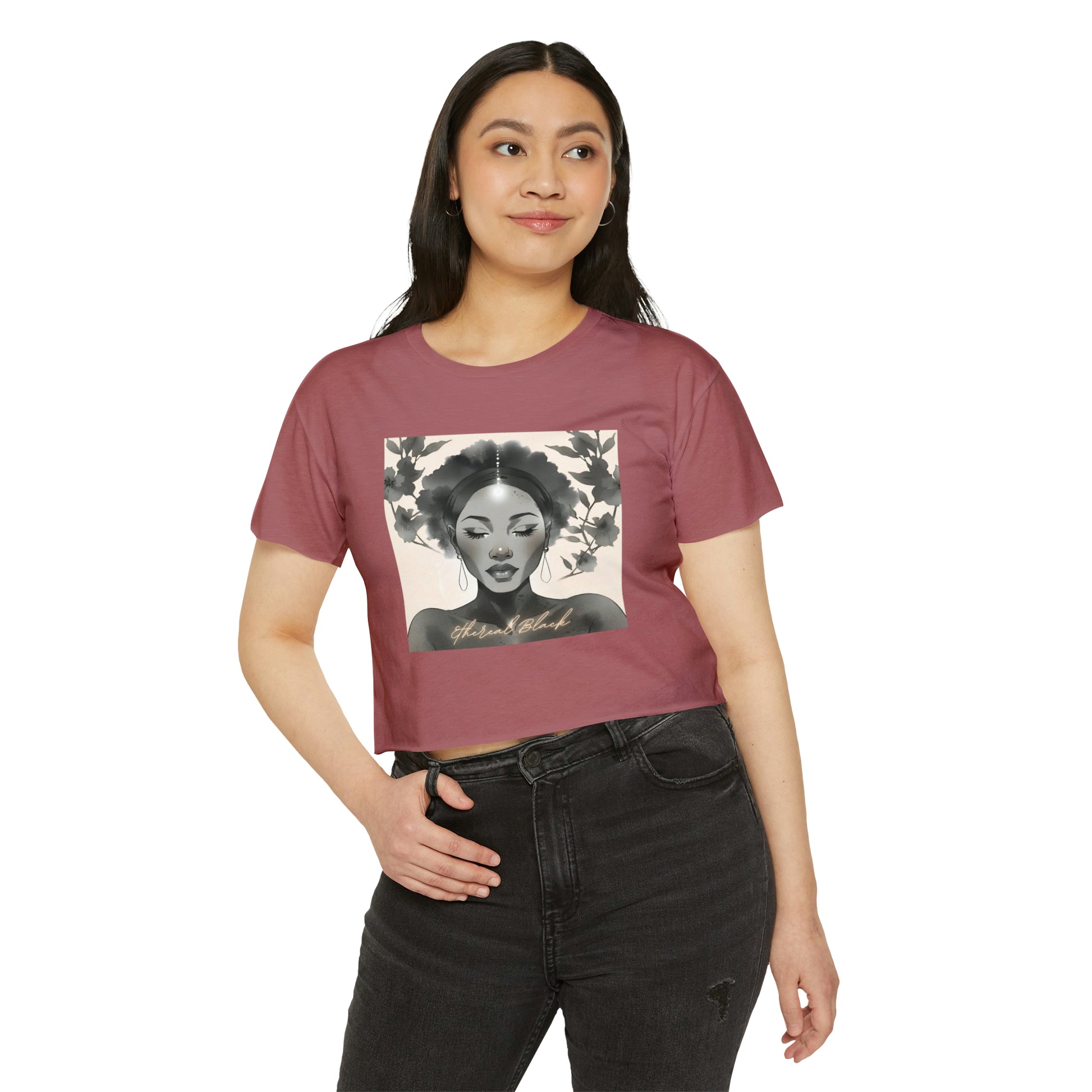 Ethereal Black Crop - T-Shirt