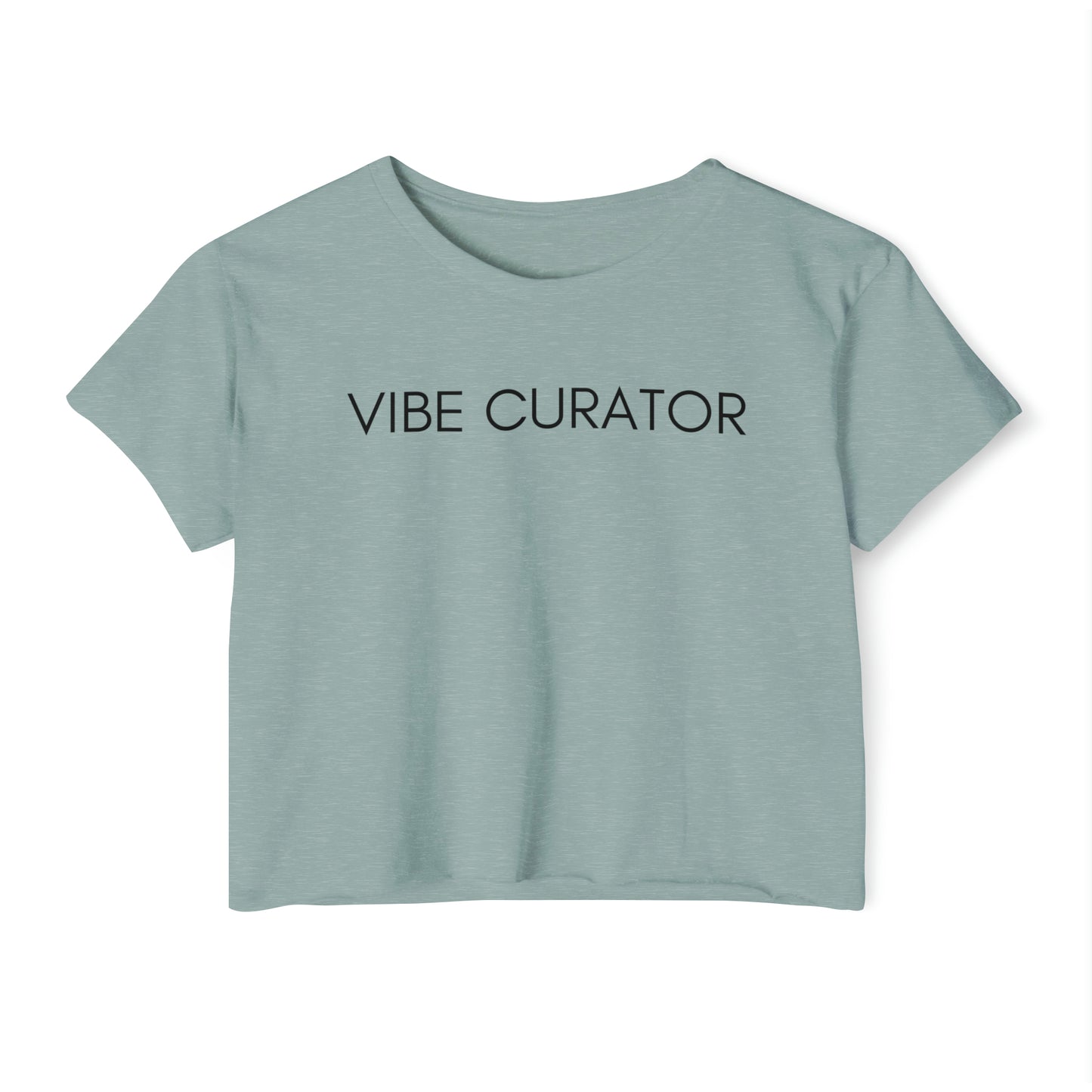 Vibe Curator Crop - Stonewash Green / XS - T-Shirt