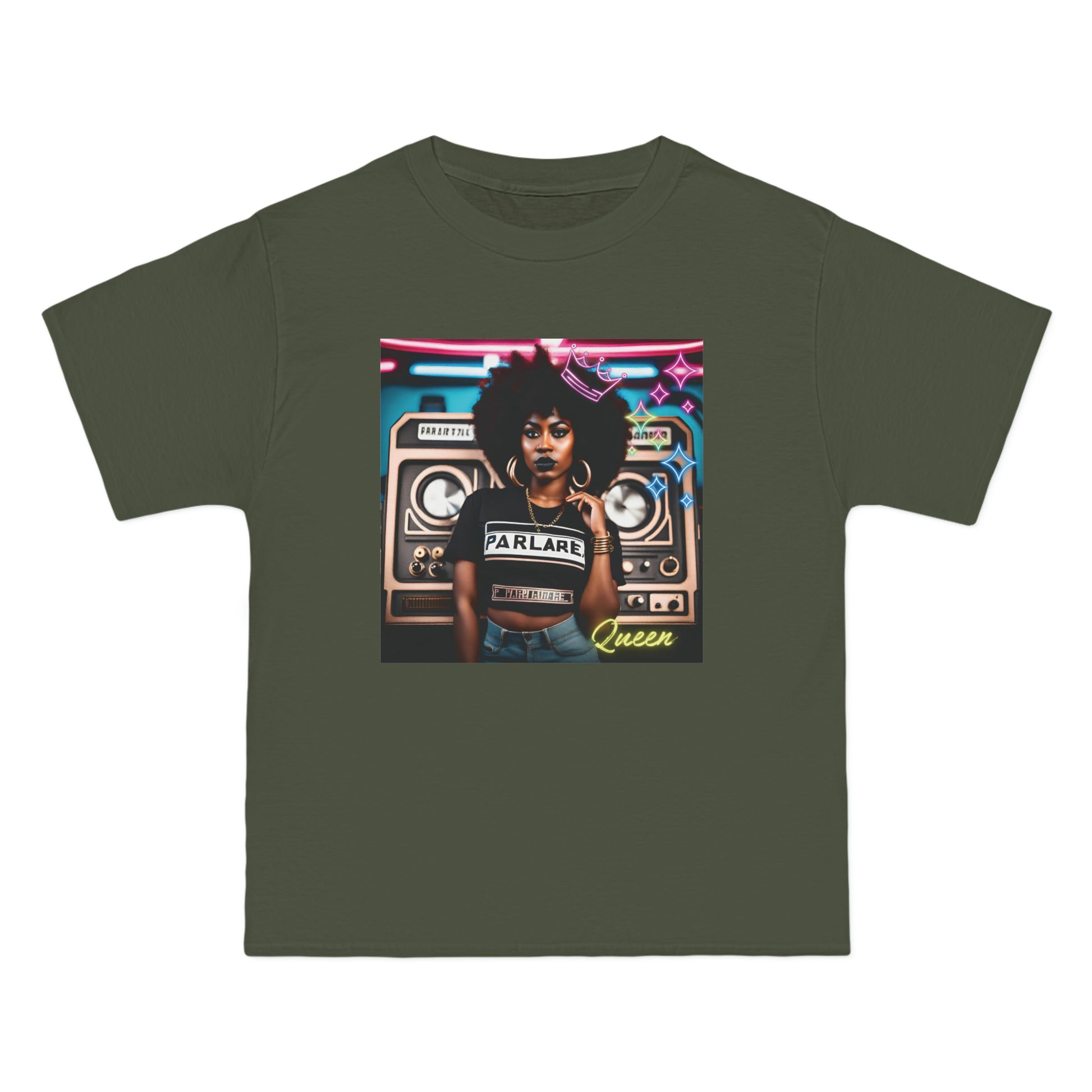 Queen Oversized Tee - Fatigue Green / S - T-Shirt