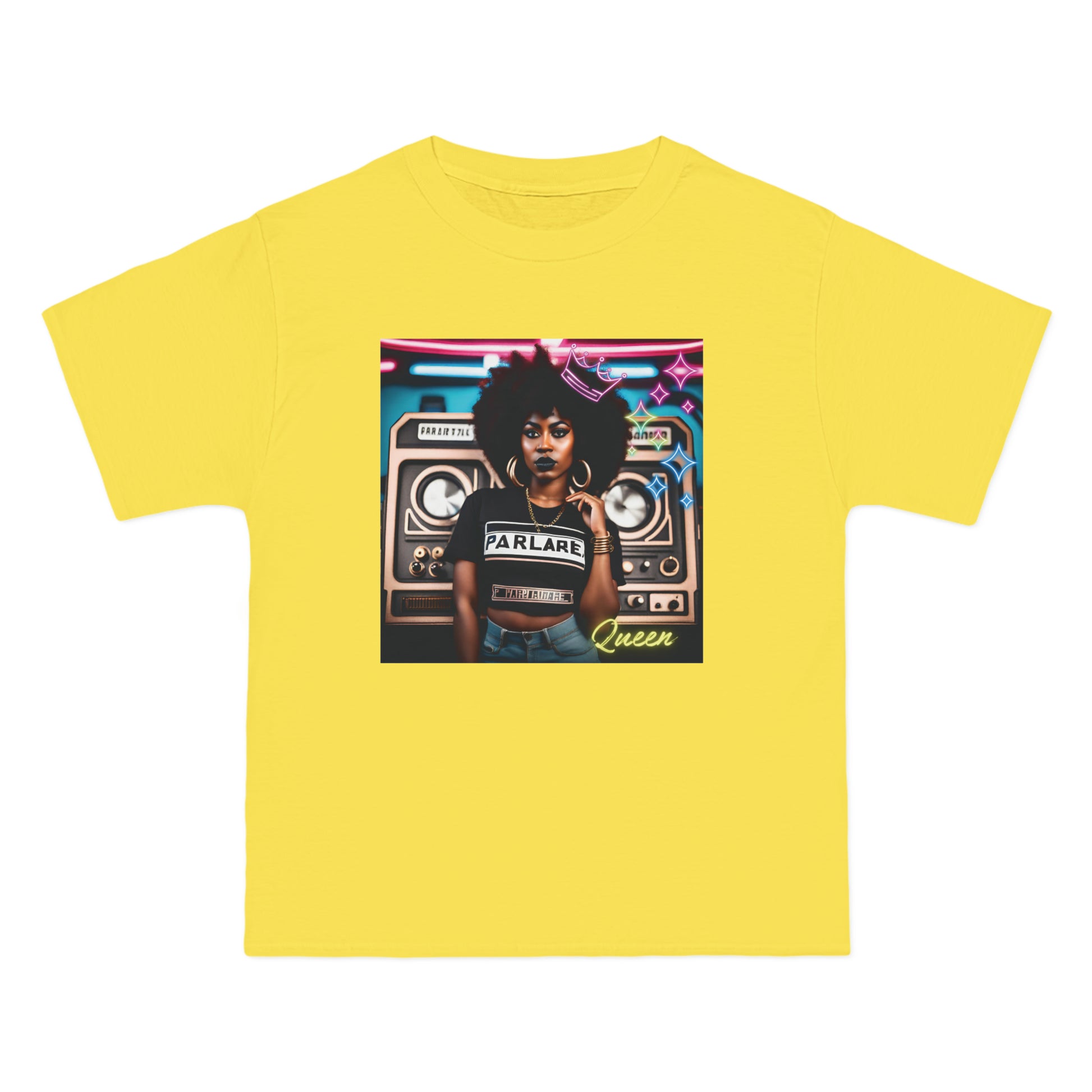 Queen Oversized Tee - Yellow / S - T-Shirt