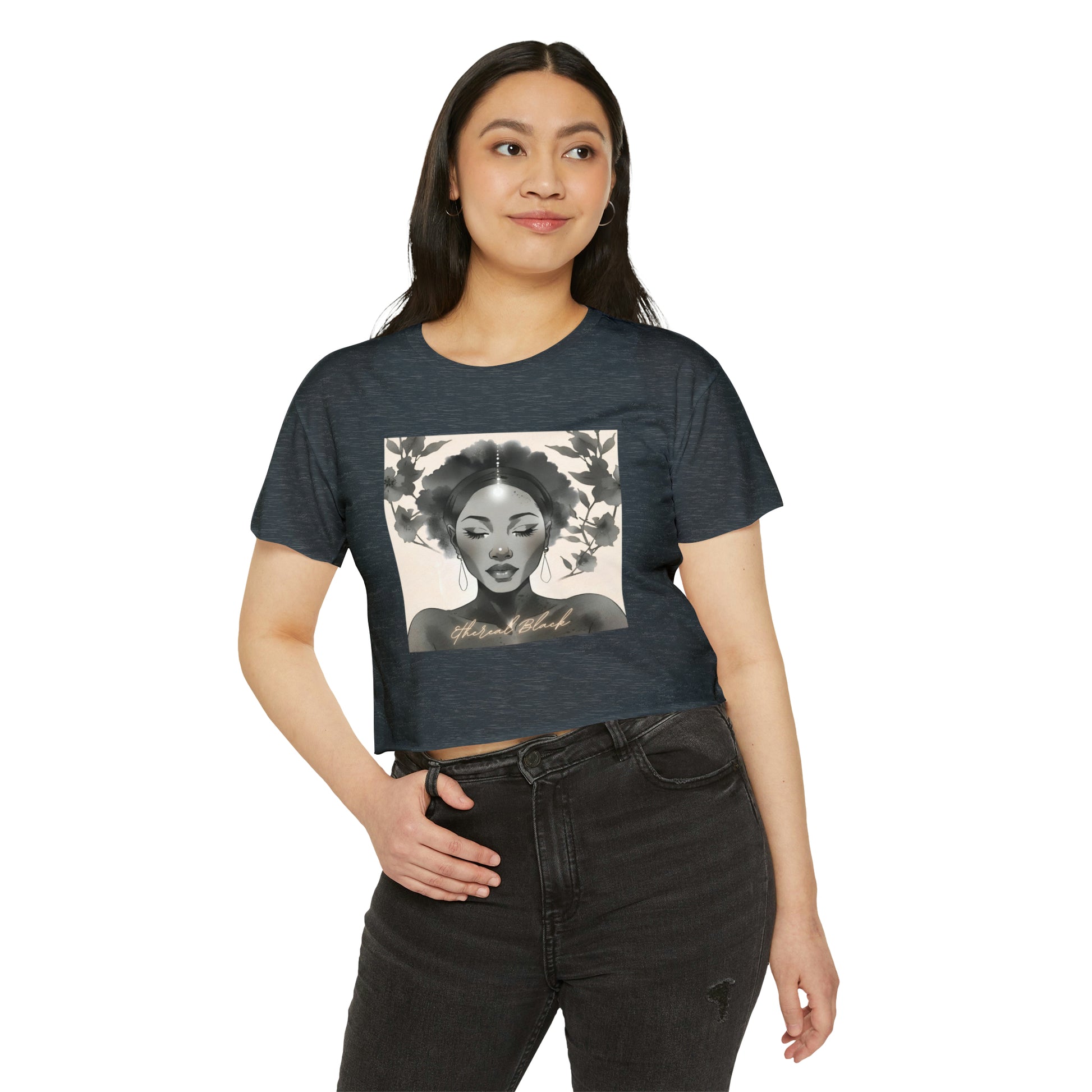 Ethereal Black Crop - T-Shirt