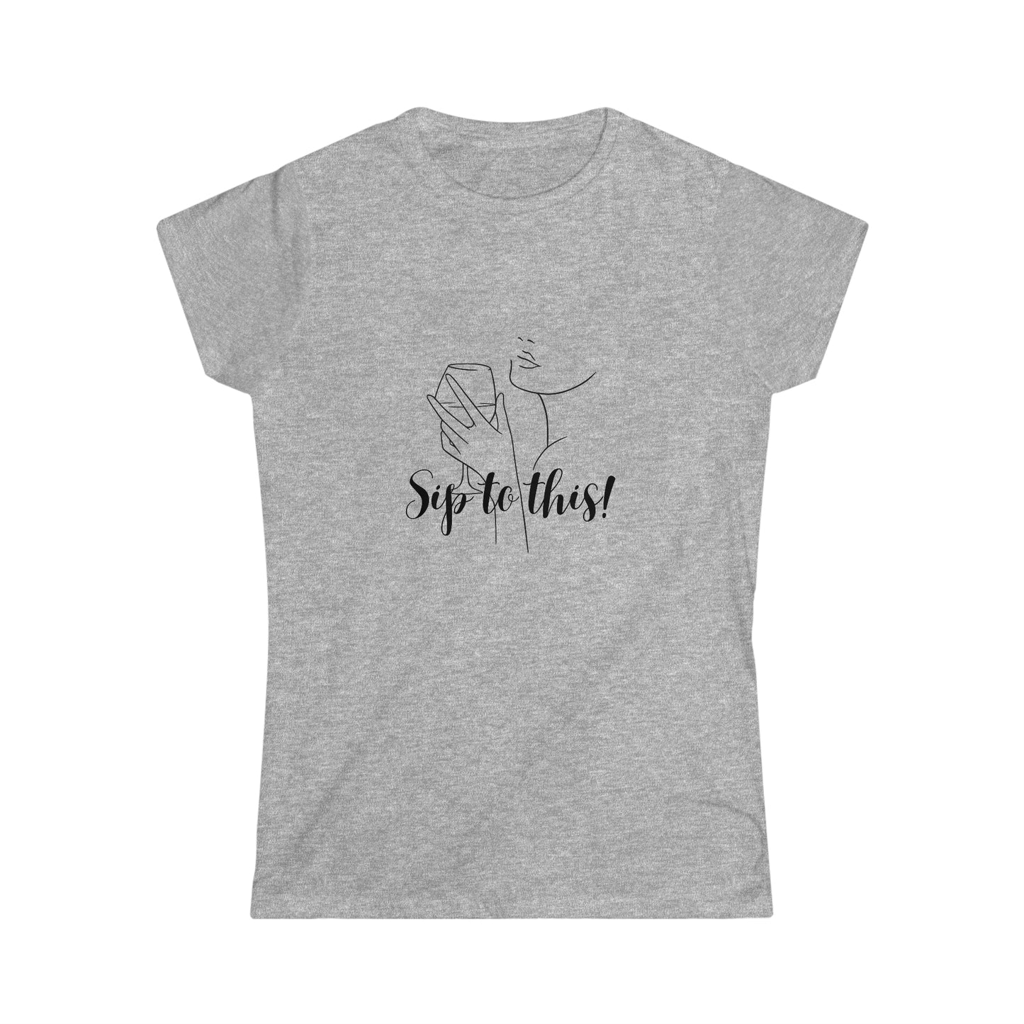 Sip to this Tee - Sport Grey / S - T-Shirt