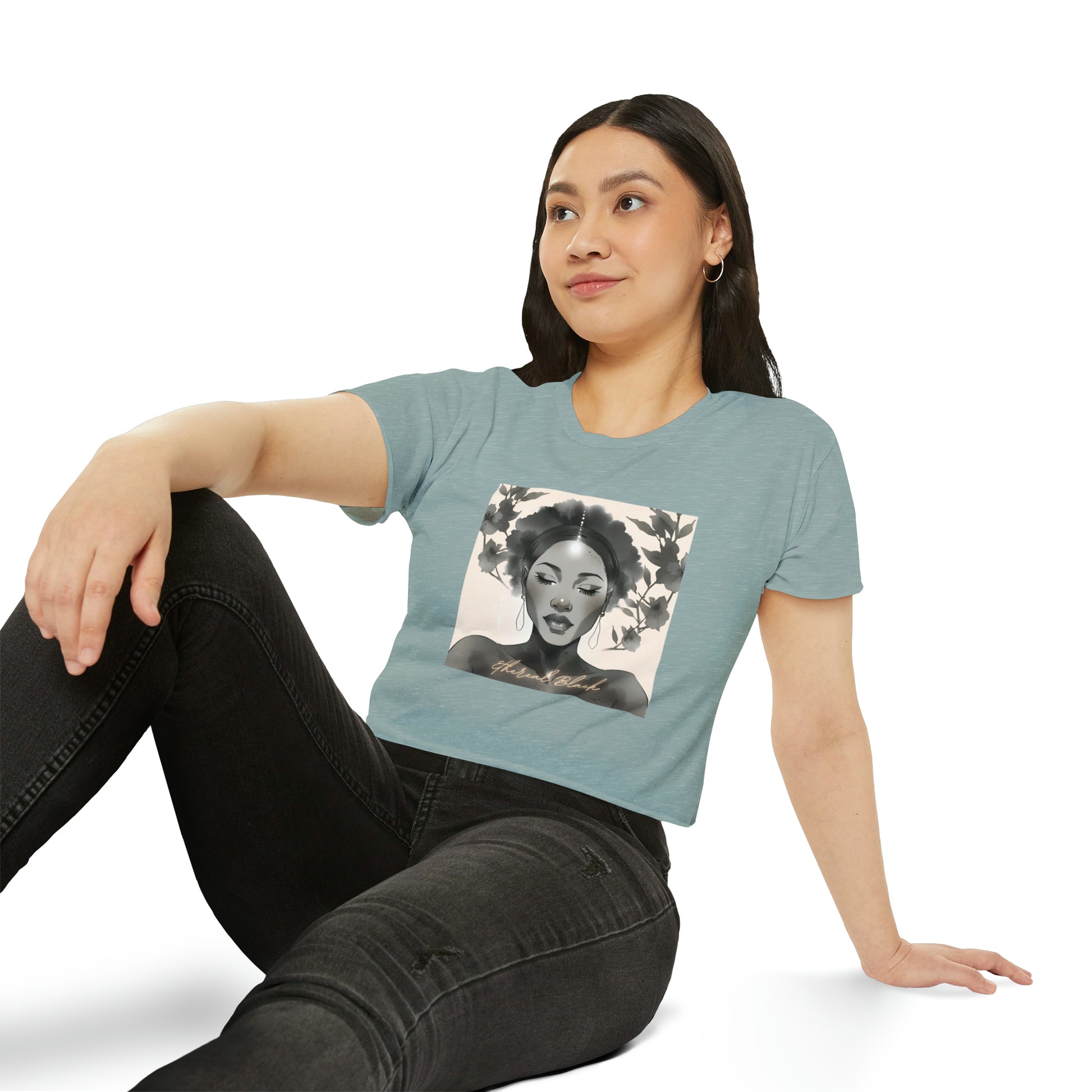 Ethereal Black Crop - T-Shirt