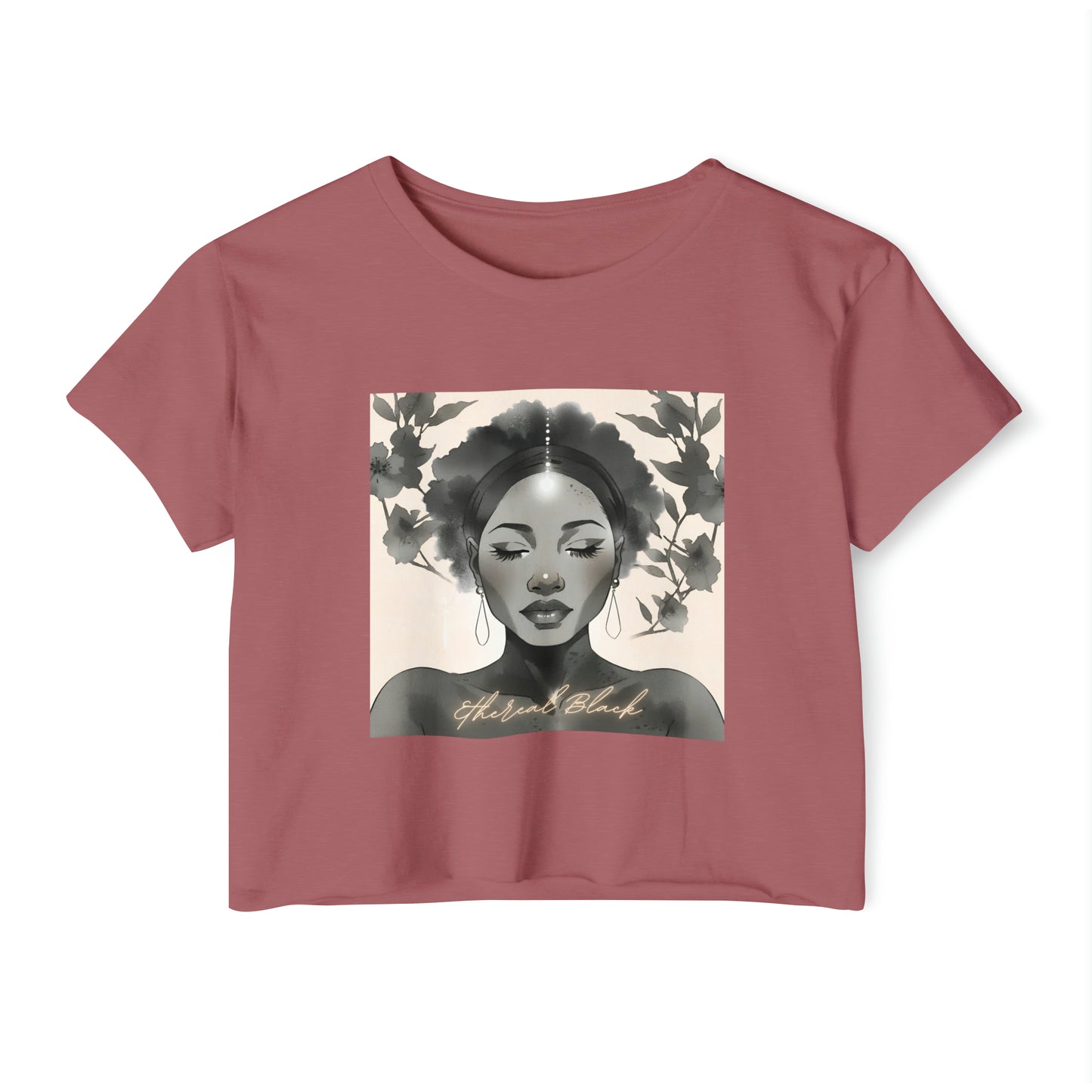 Ethereal Black Crop - Smoked Paprika / XS - T-Shirt