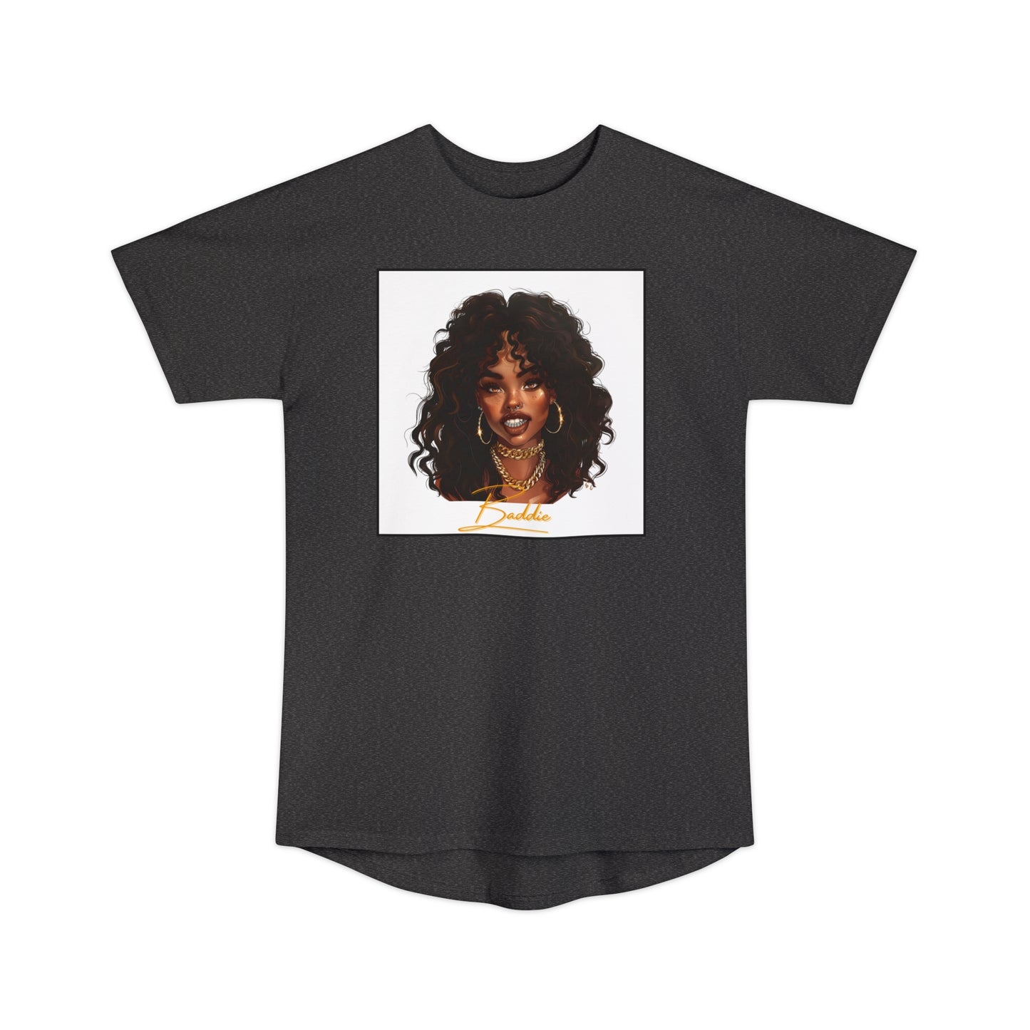 Baddie Long Tee - Dark Grey Heather / S - T-Shirt