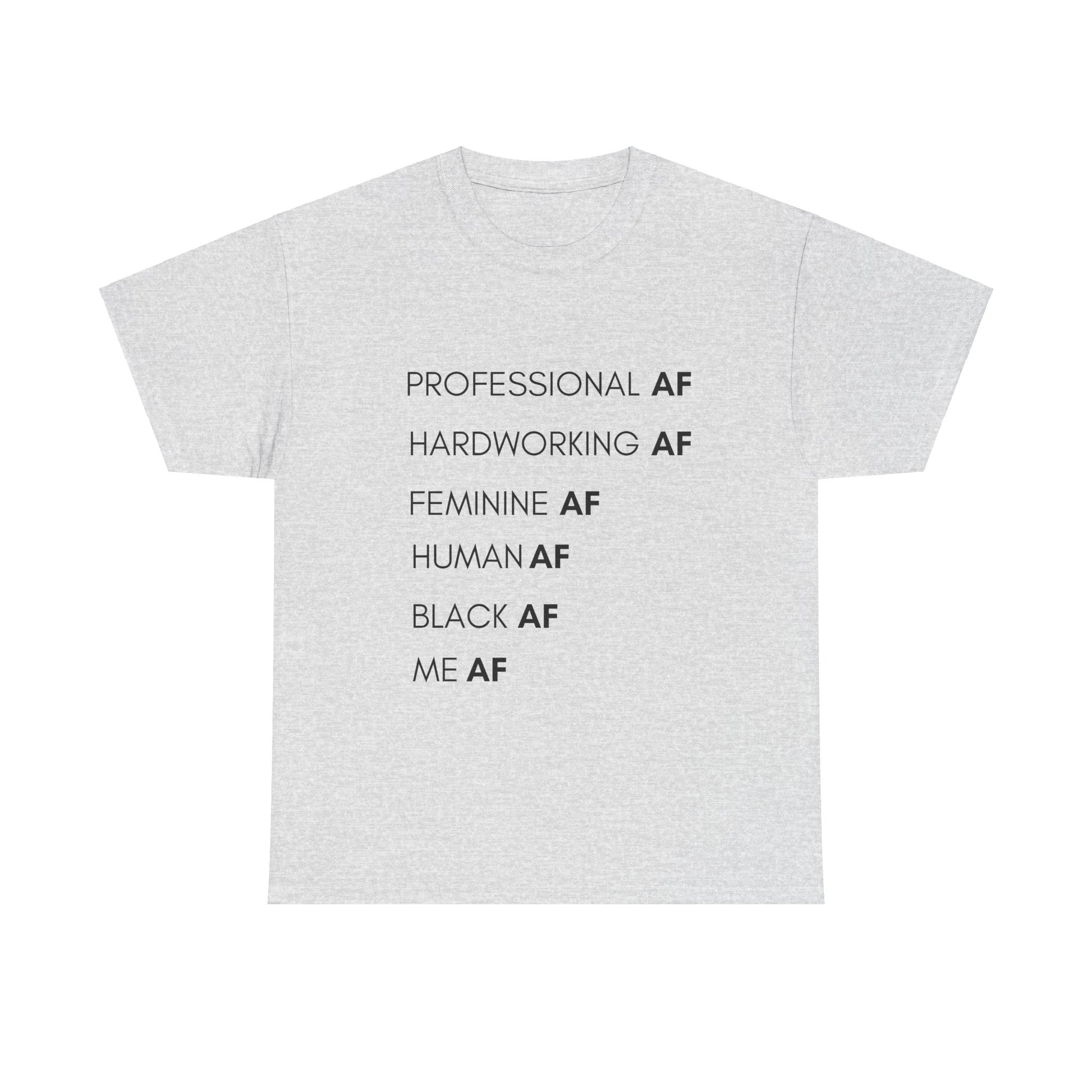 Black AF Tee - Ash / S - T-Shirt