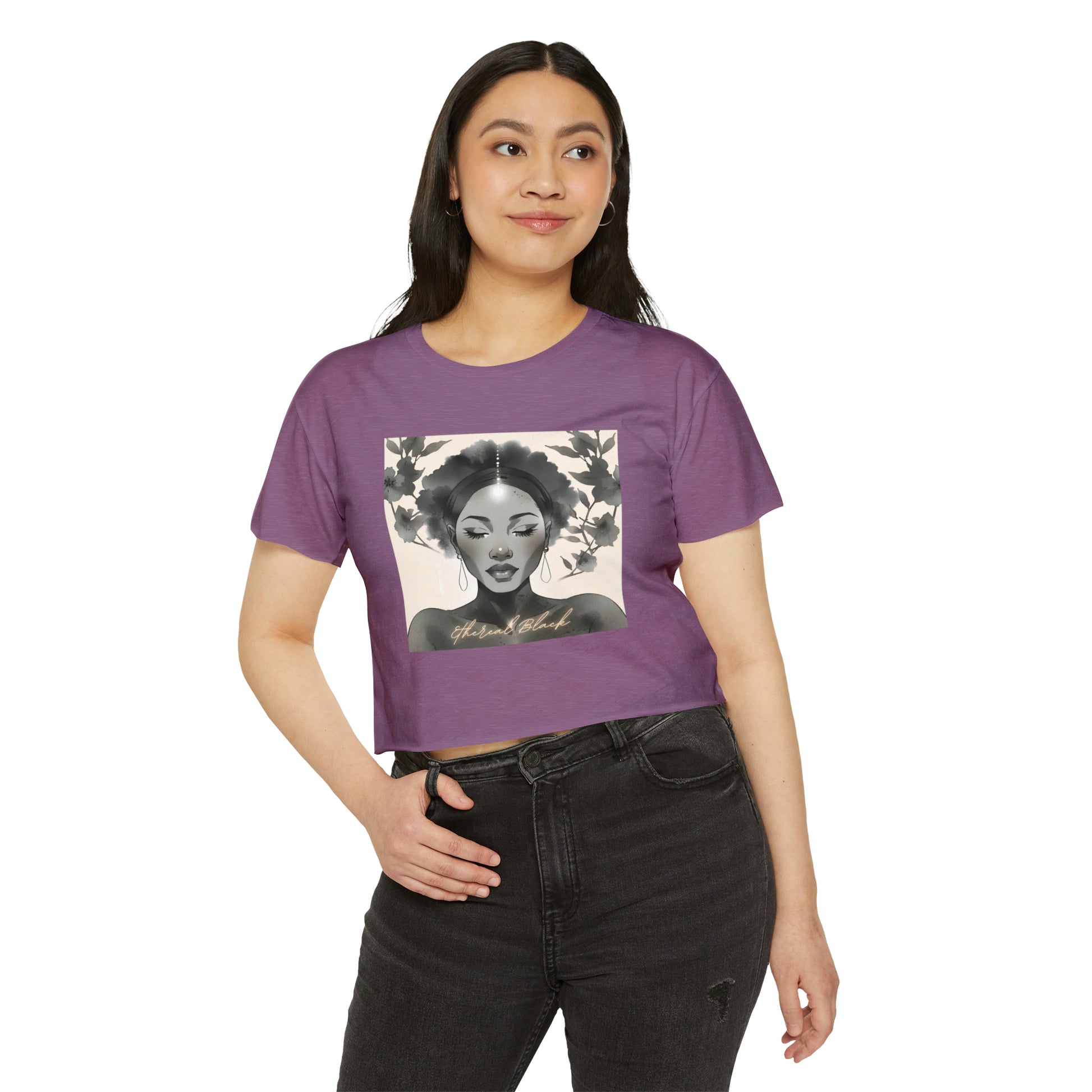 Ethereal Black Crop - T-Shirt