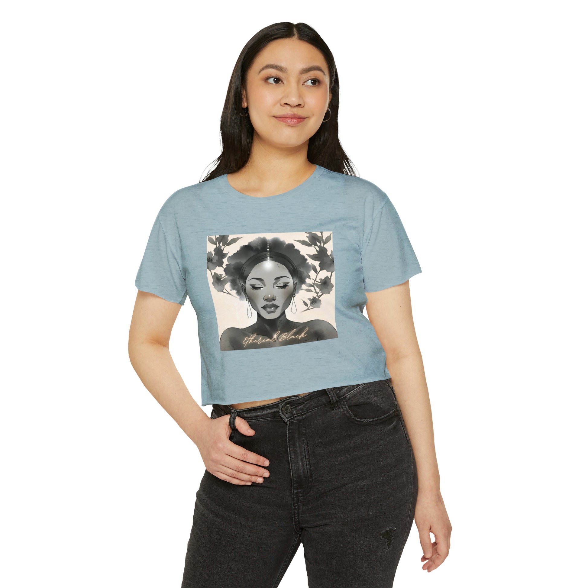 Ethereal Black Crop - T-Shirt