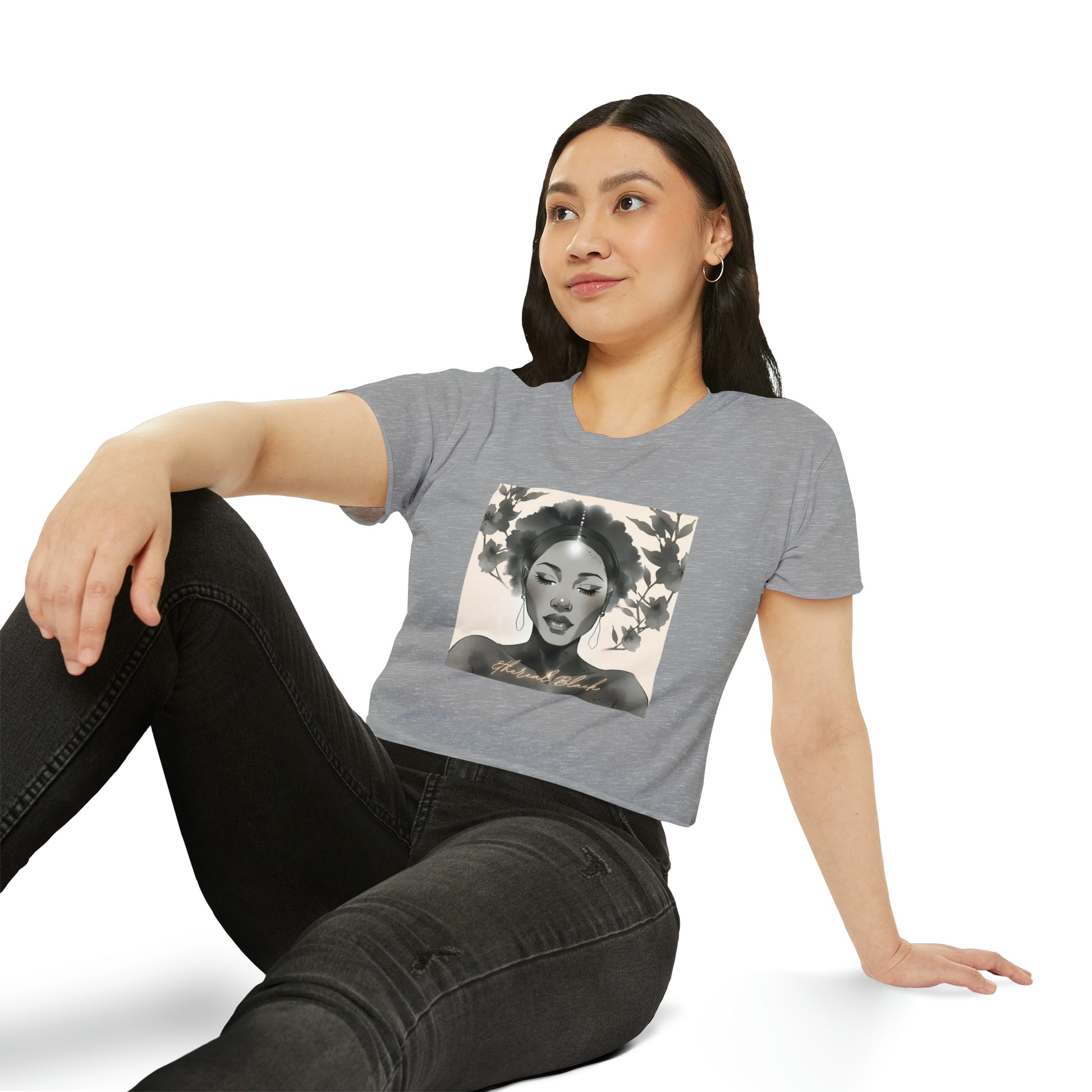 Ethereal Black Crop - T-Shirt