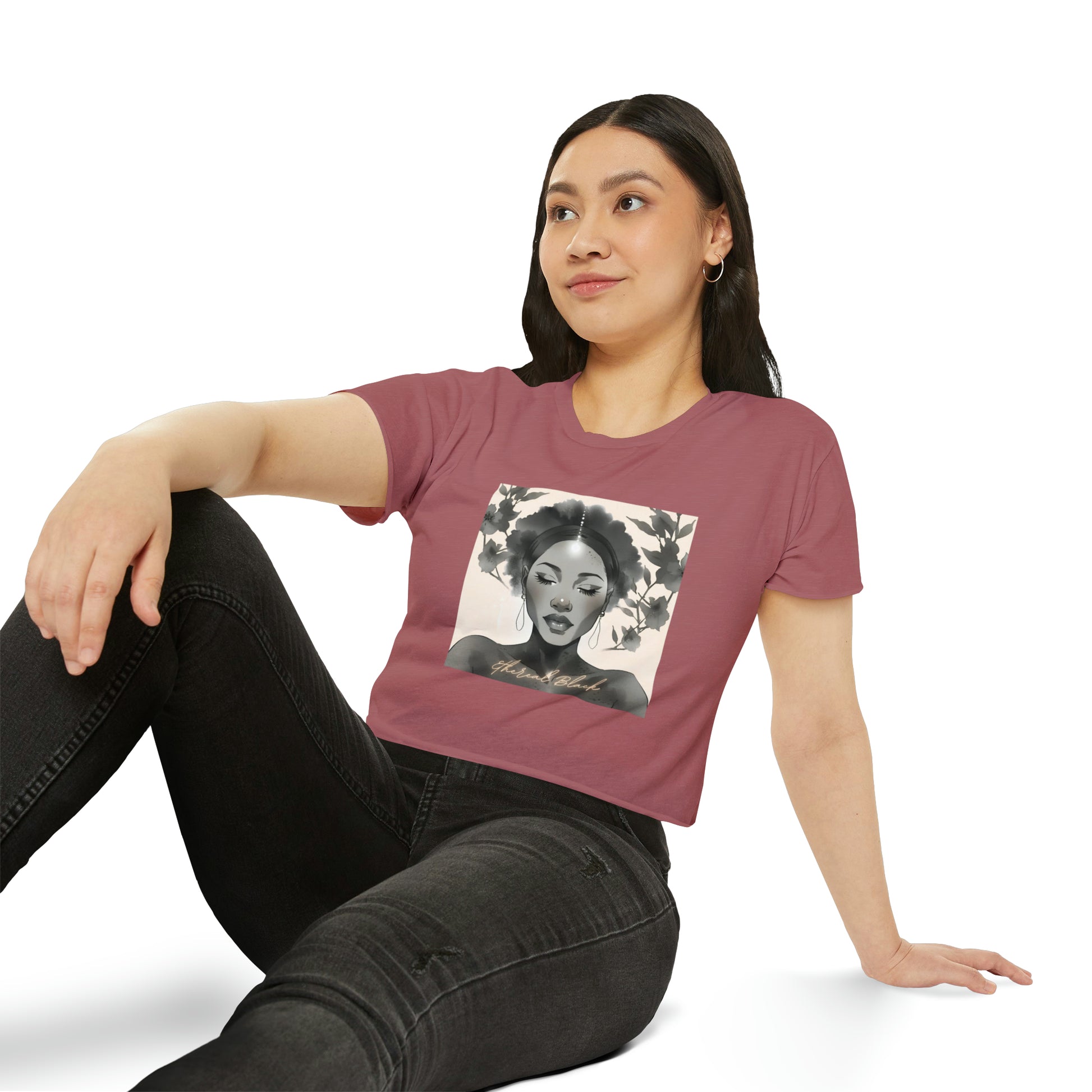 Ethereal Black Crop - T-Shirt