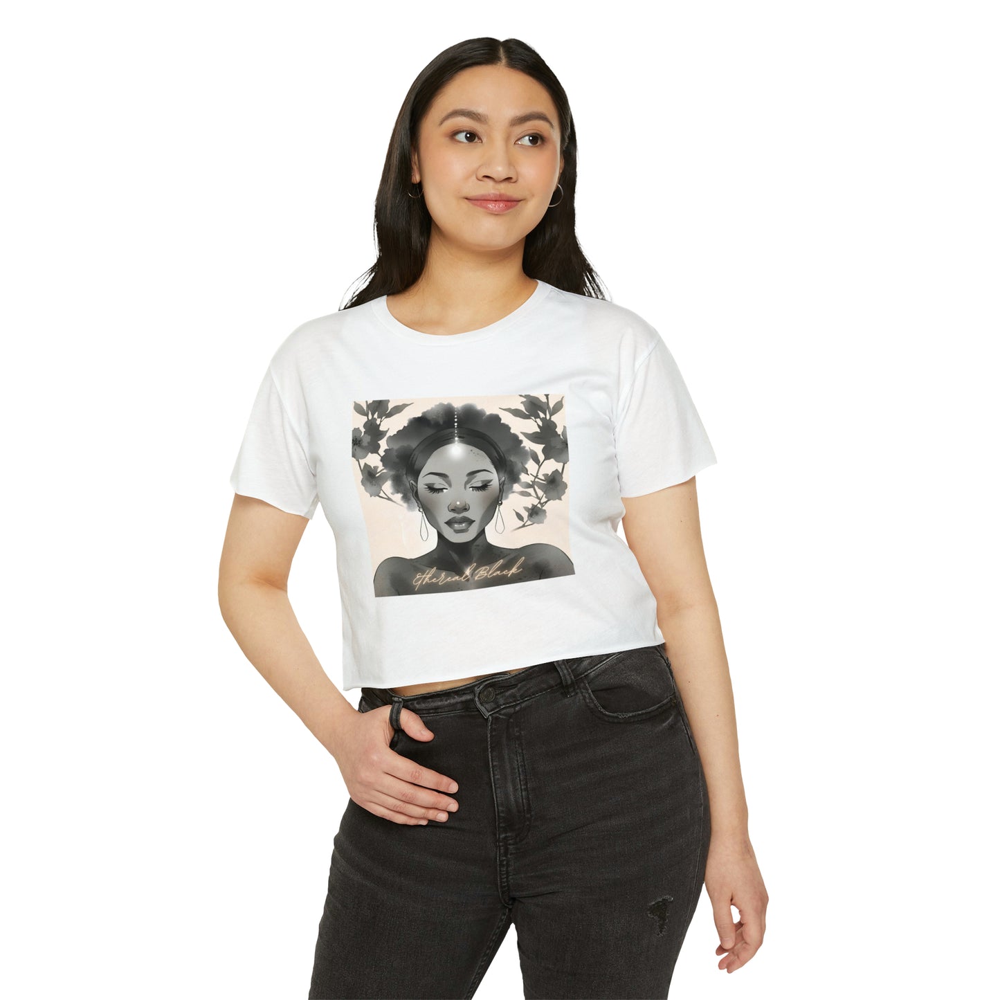 Ethereal Black Crop - T-Shirt