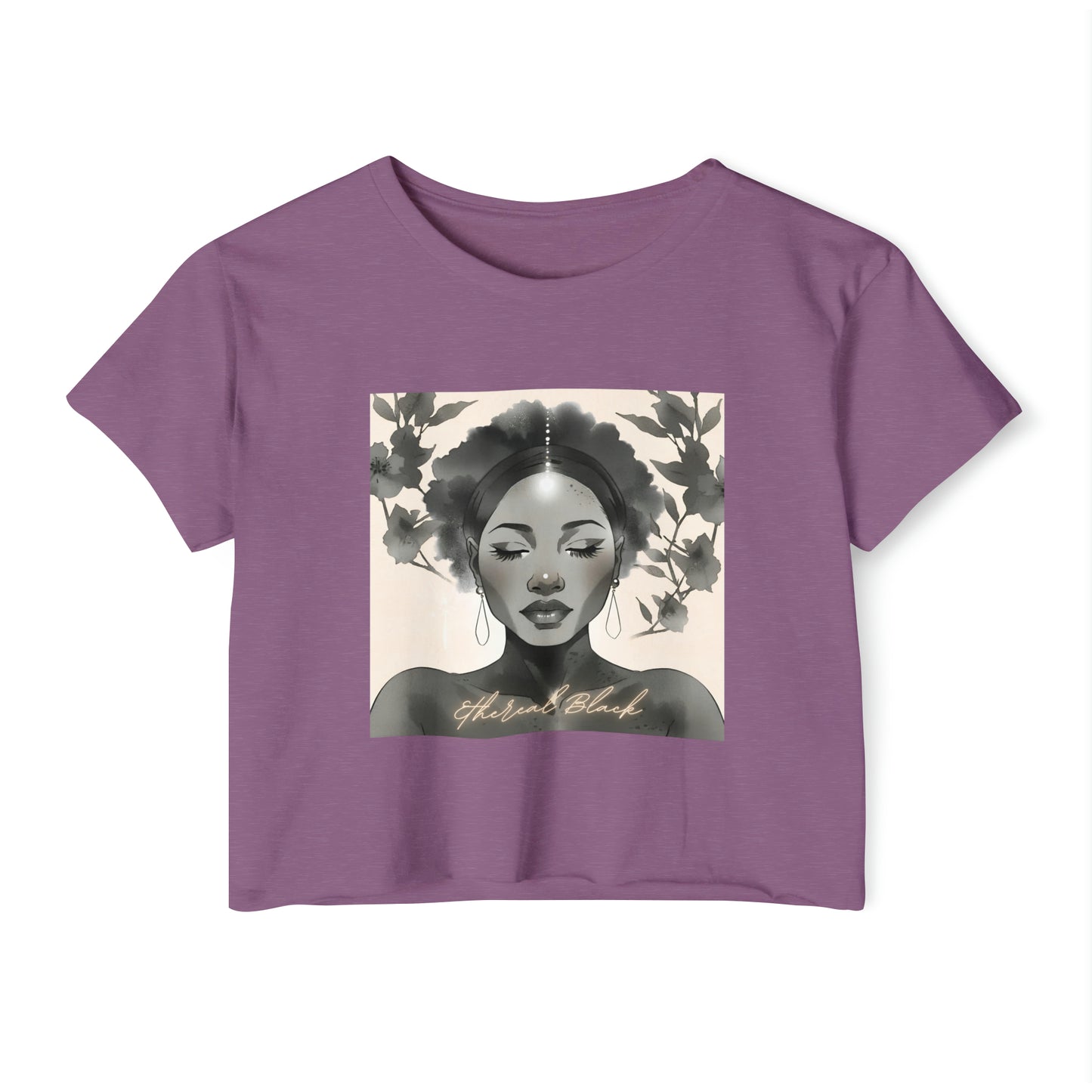 Ethereal Black Crop - Shiraz / XS - T-Shirt