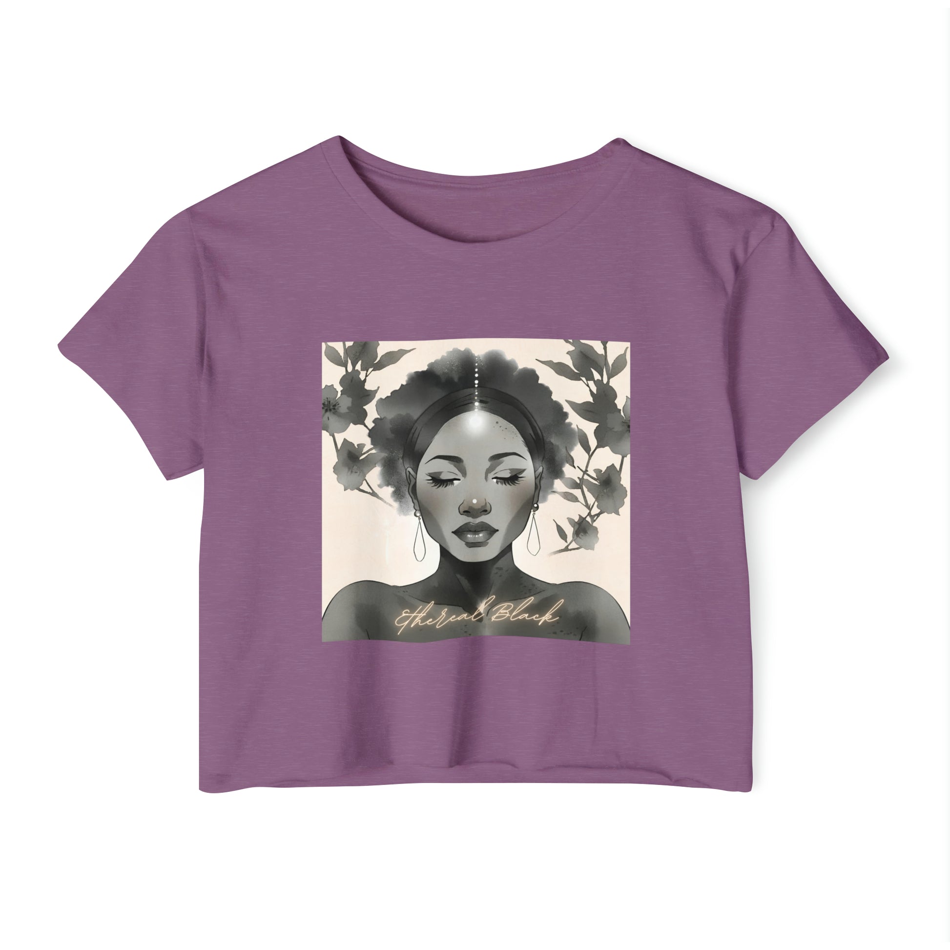 Ethereal Black Crop - Shiraz / XS - T-Shirt