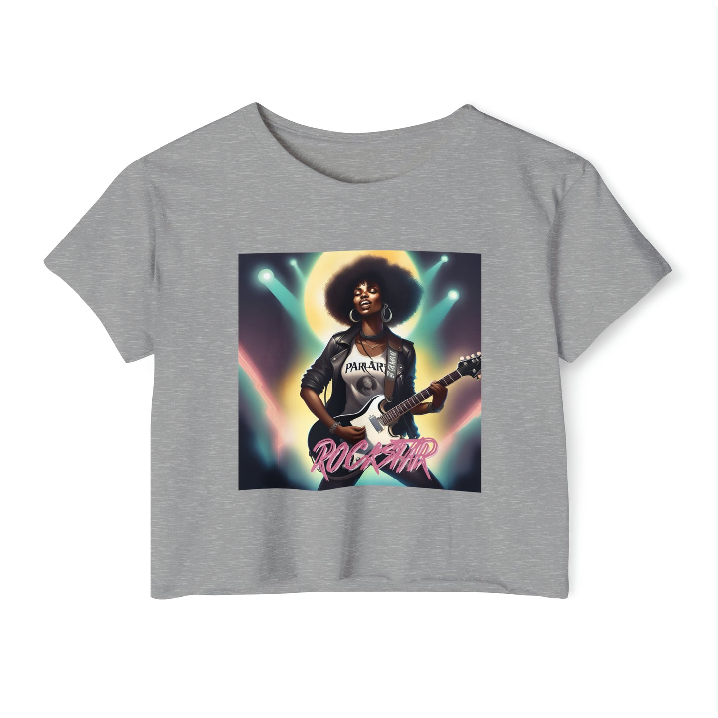 Rock Star Crop - Heather Grey / XS - T-Shirt