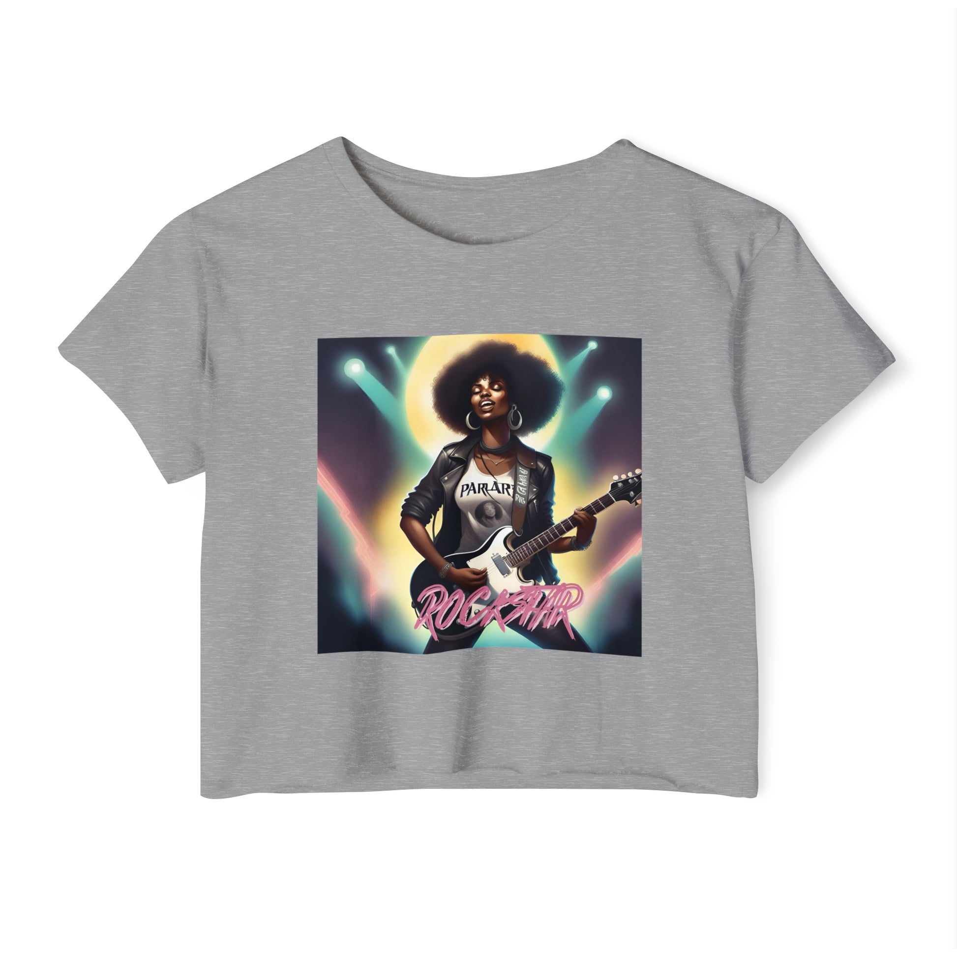 Rock Star Crop - Heather Grey / XS - T-Shirt