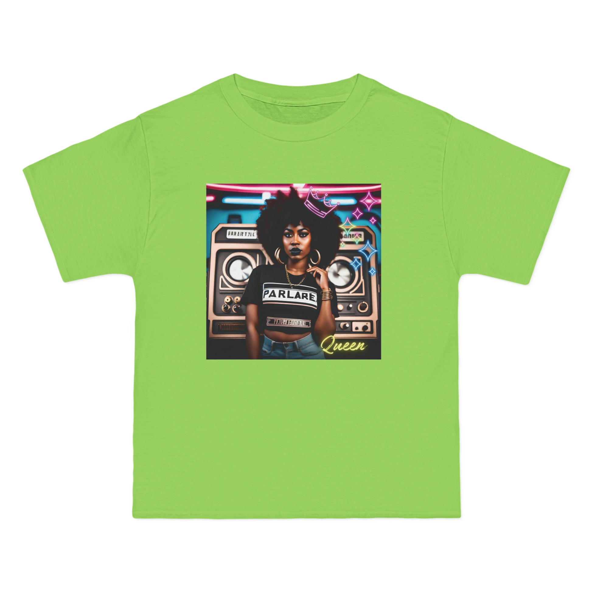 Queen Oversized Tee - Lime / S - T-Shirt