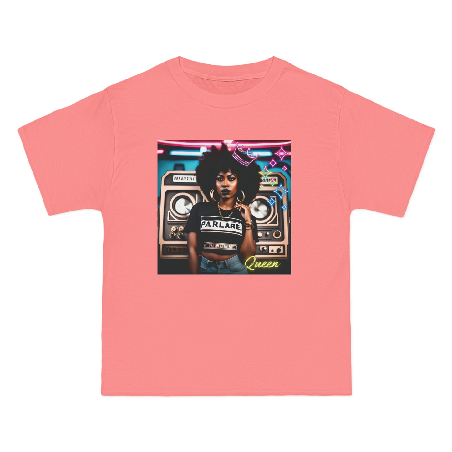 Queen Oversized Tee - Charisma Coral / S - T-Shirt