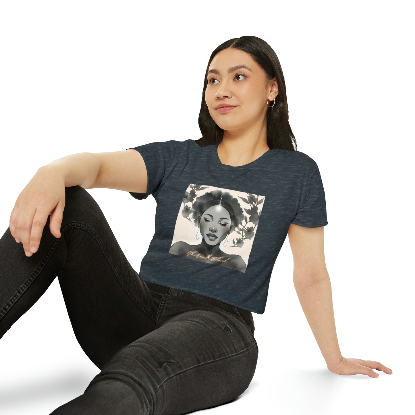 Ethereal Black Crop - T-Shirt