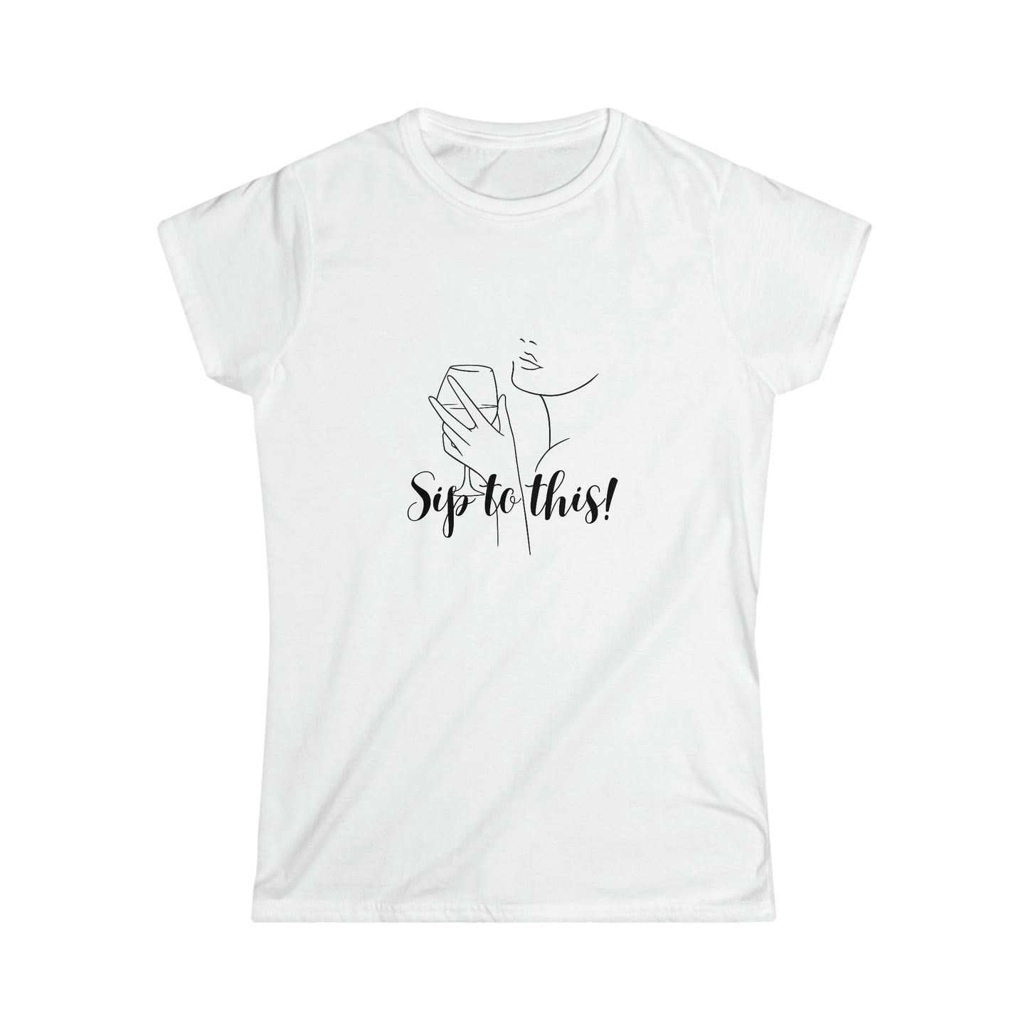 Sip to this Tee - White / S - T-Shirt