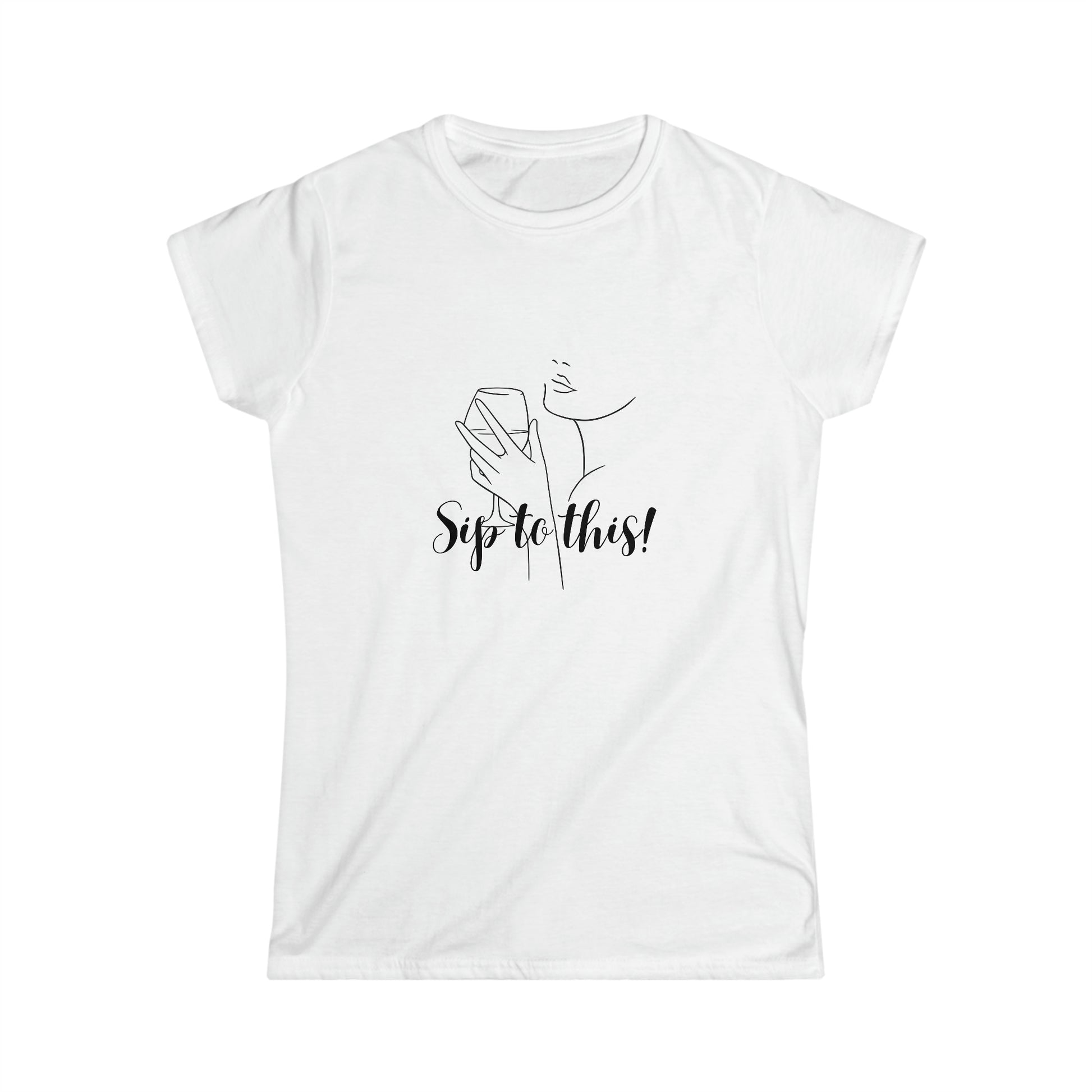 Sip to this Tee - White / S - T-Shirt