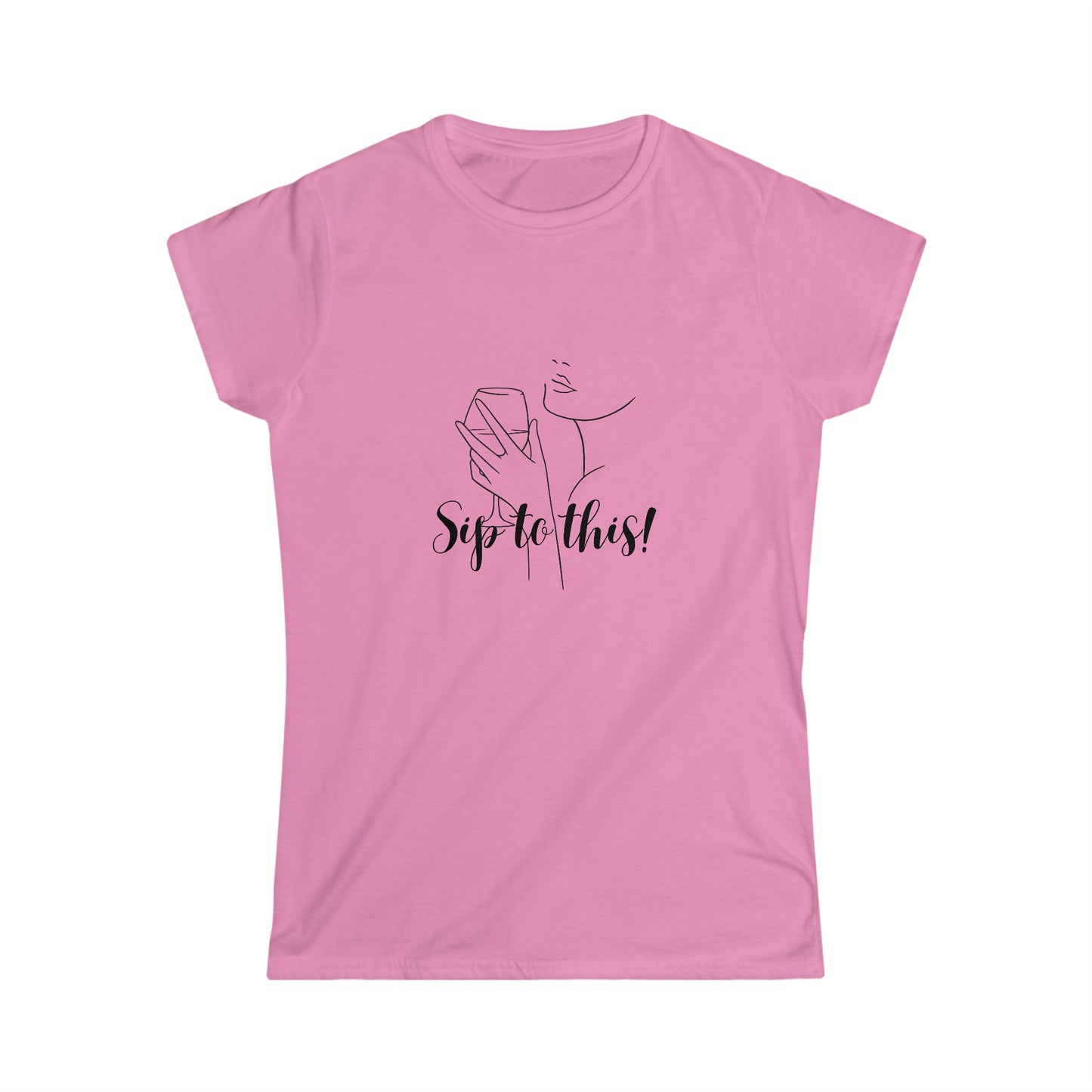 Sip to this Tee - Azalea / S - T-Shirt