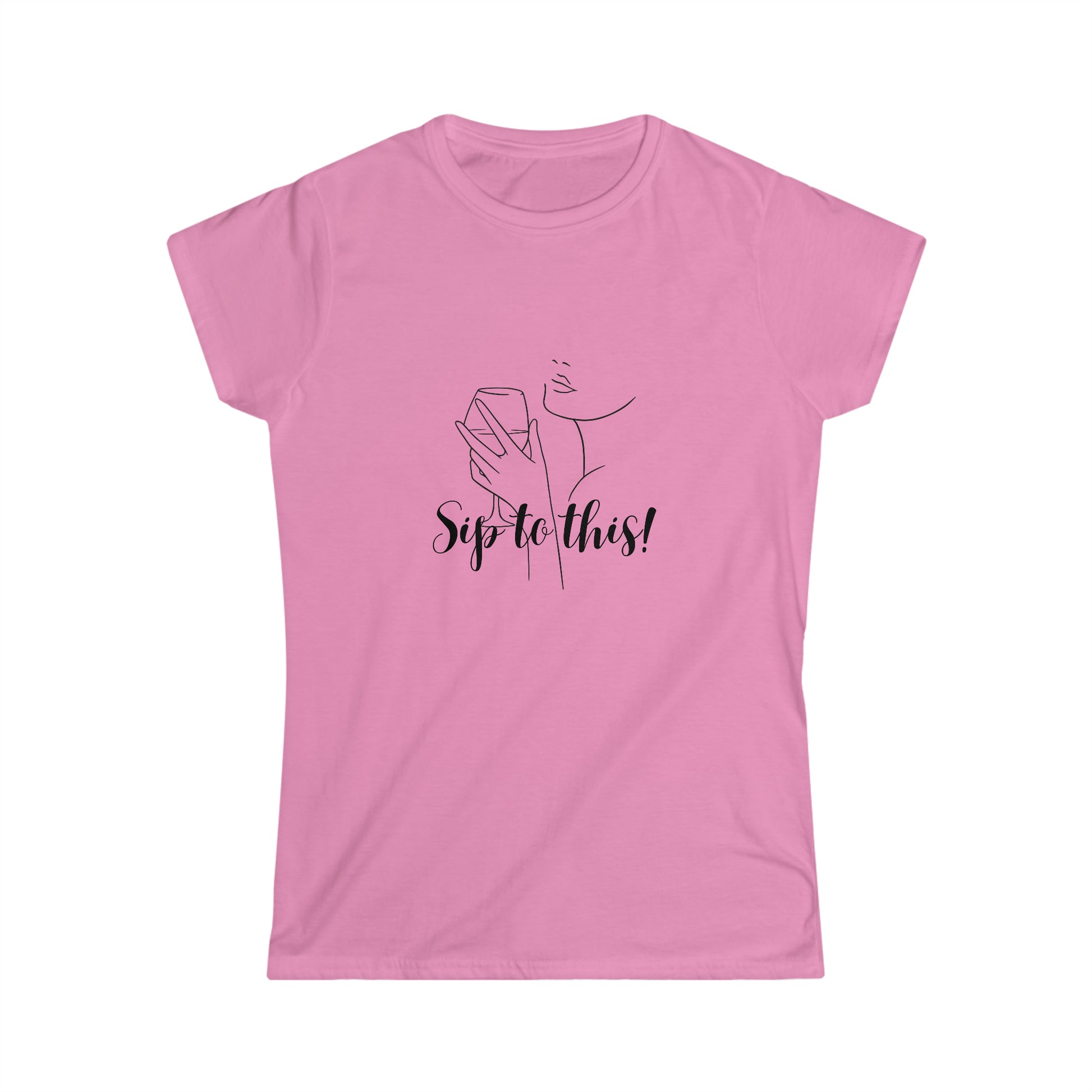 Sip to this Tee - Azalea / S - T-Shirt