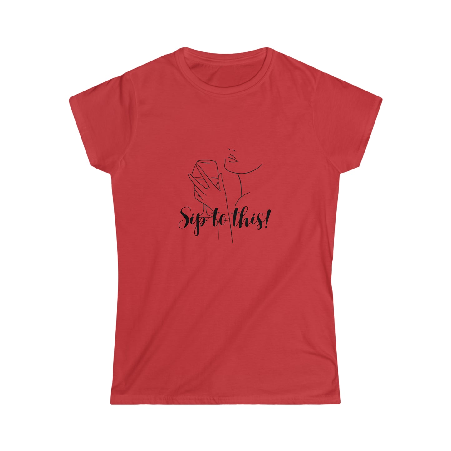 Sip to this Tee - Red / S - T-Shirt