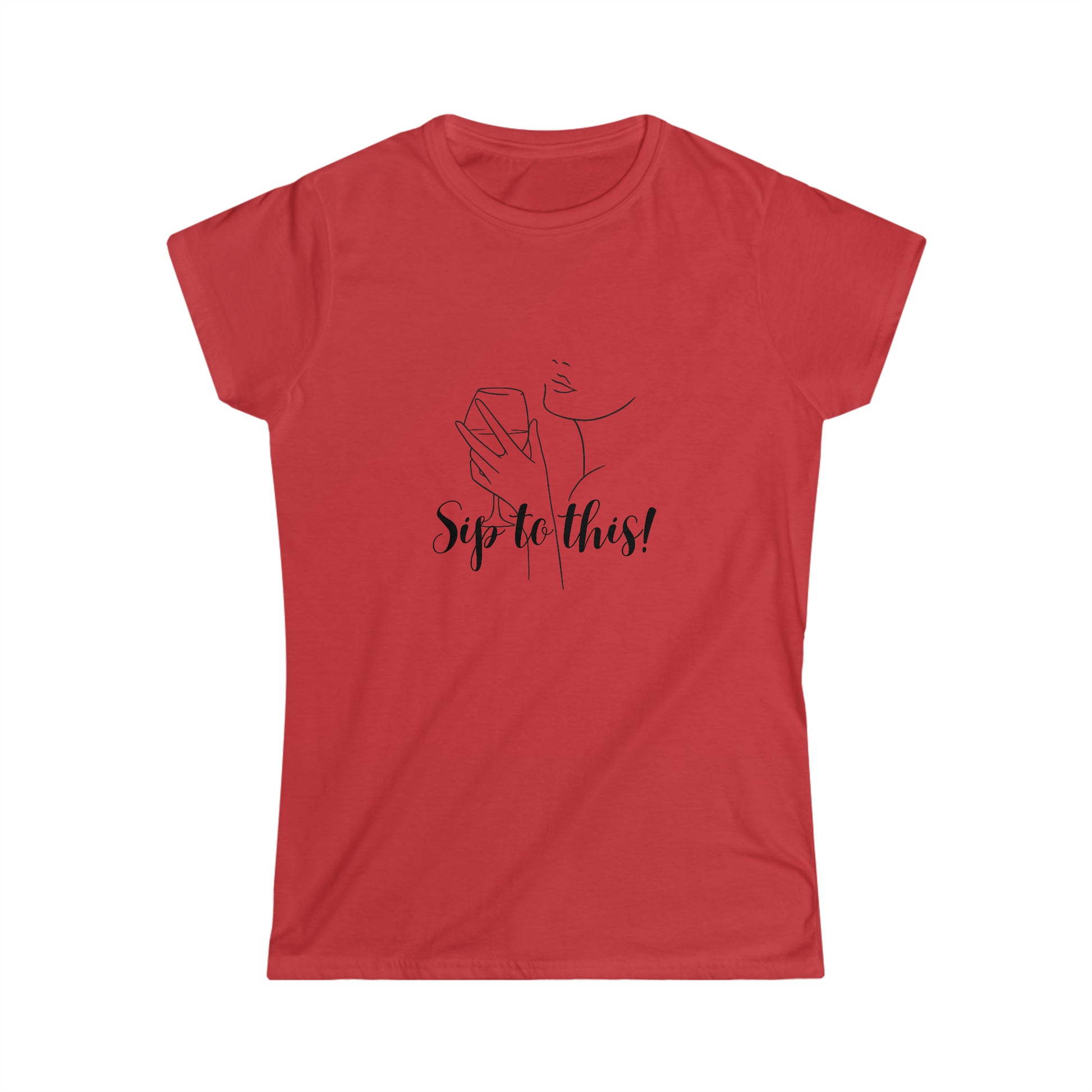 Sip to this Tee - Red / S - T-Shirt