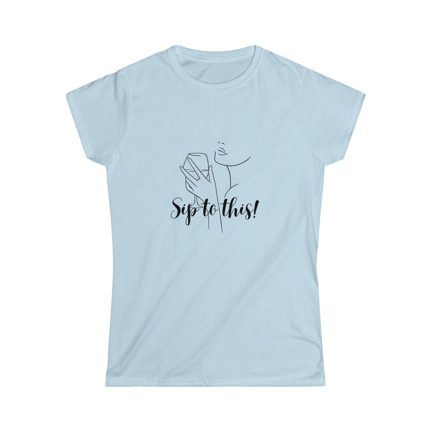 Sip to this Tee - Light Blue / S - T-Shirt