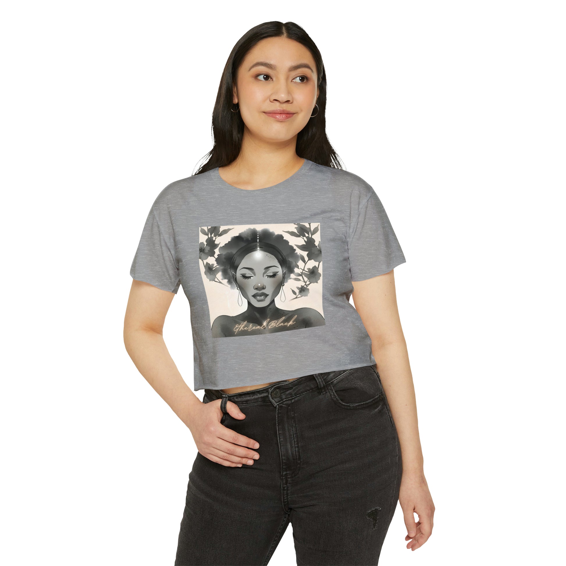 Ethereal Black Crop - T-Shirt