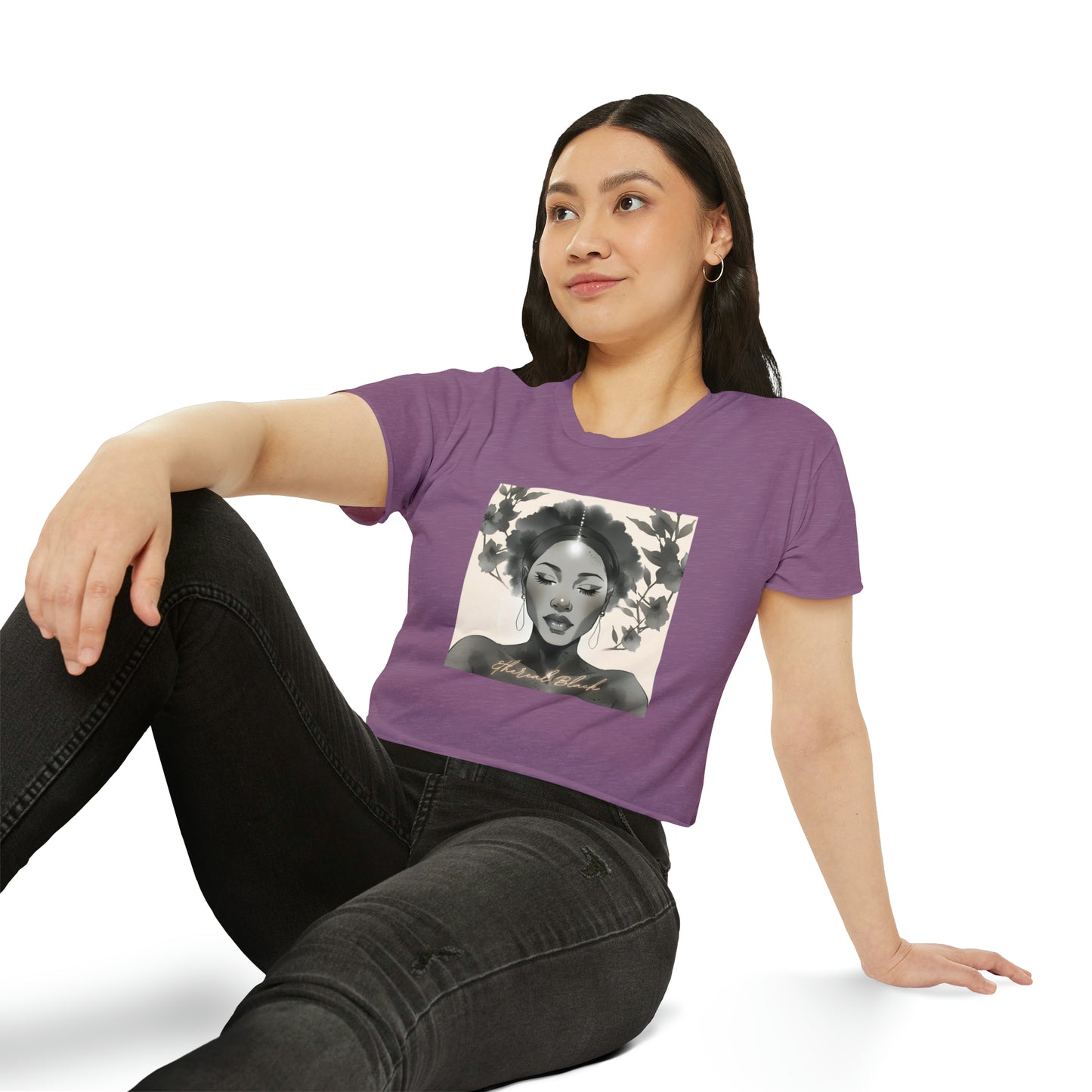 Ethereal Black Crop - T-Shirt