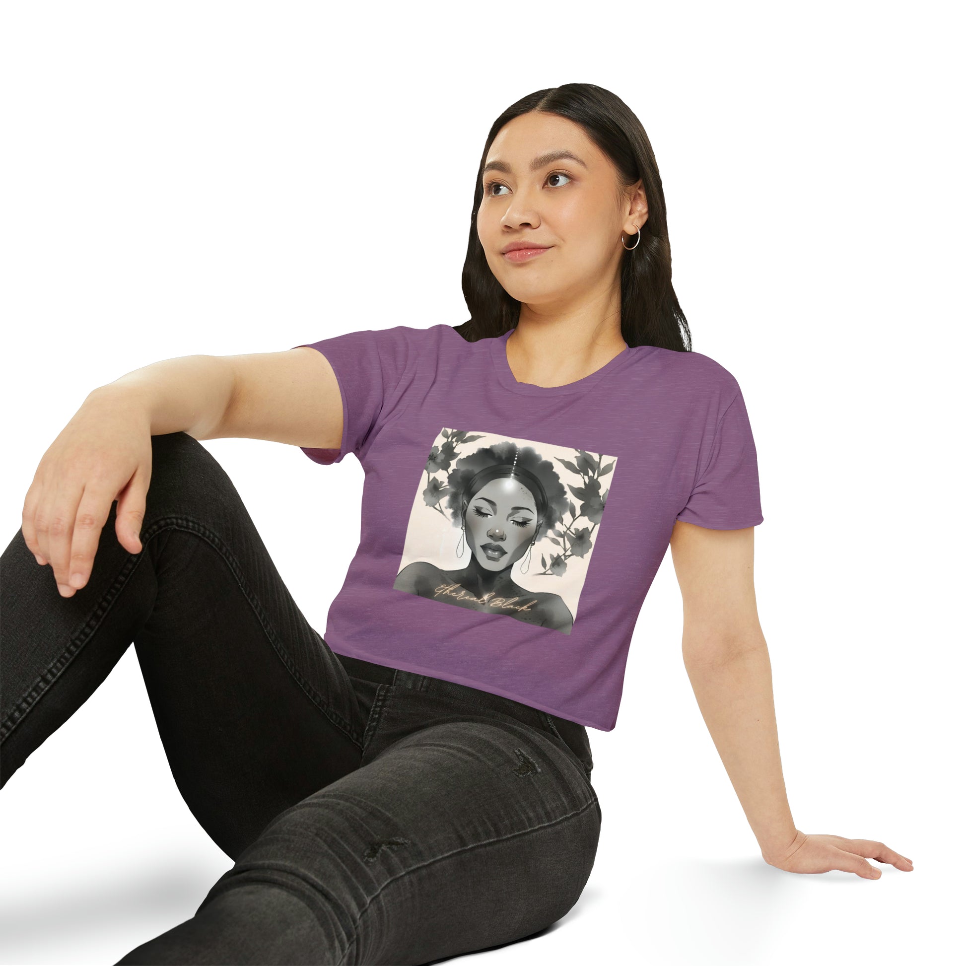 Ethereal Black Crop - T-Shirt