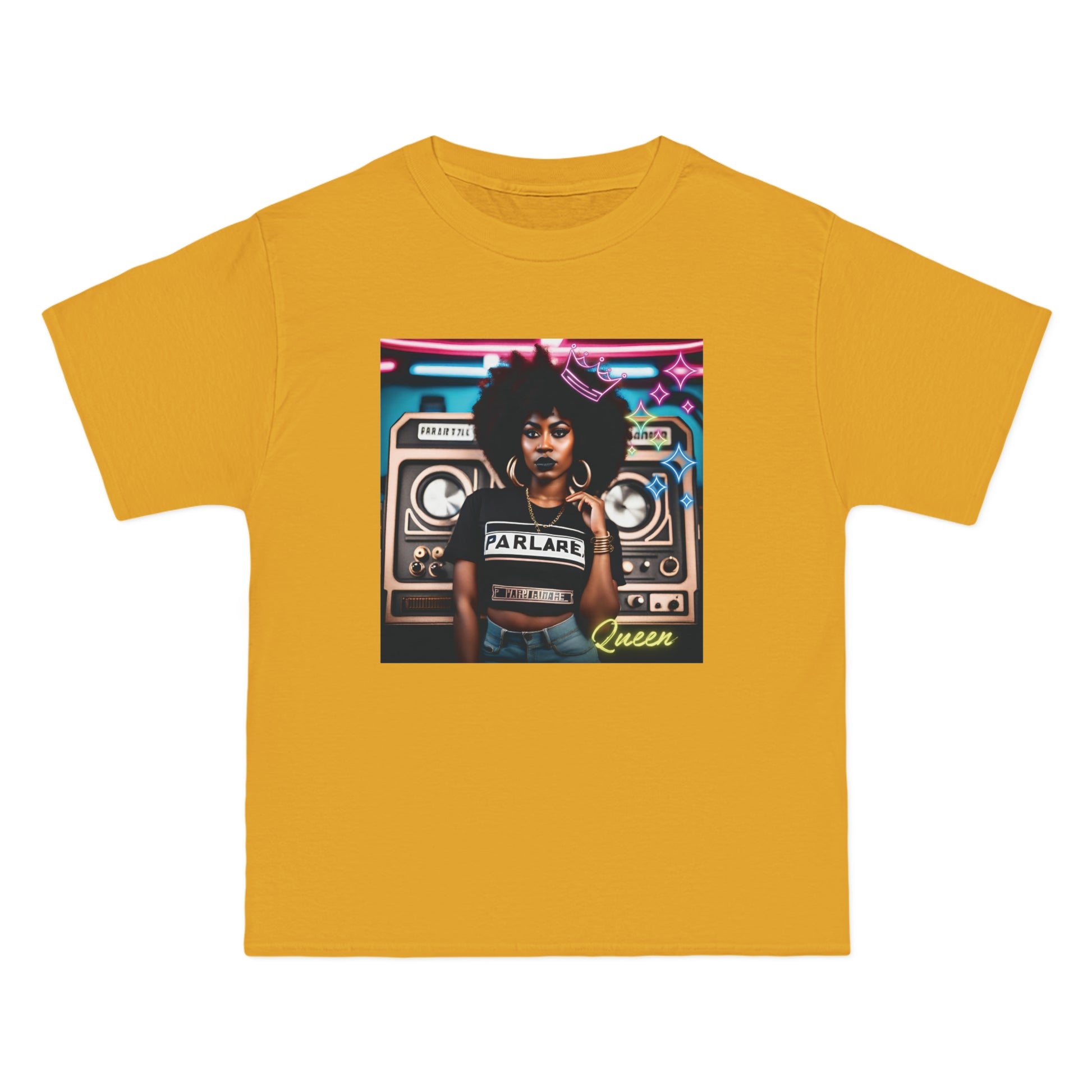 Queen Oversized Tee - Gold / S - T-Shirt