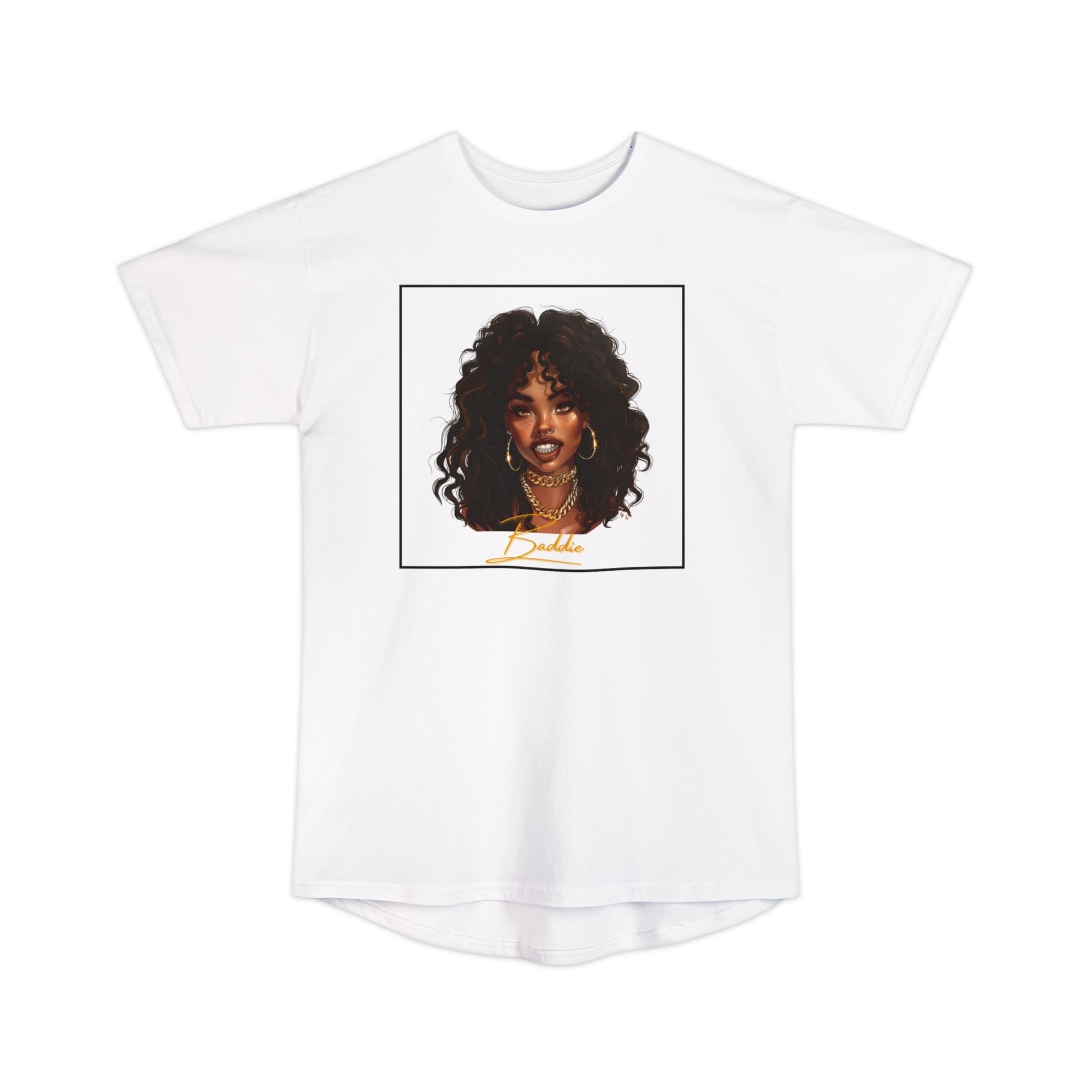 Baddie Long Tee - White / S - T-Shirt