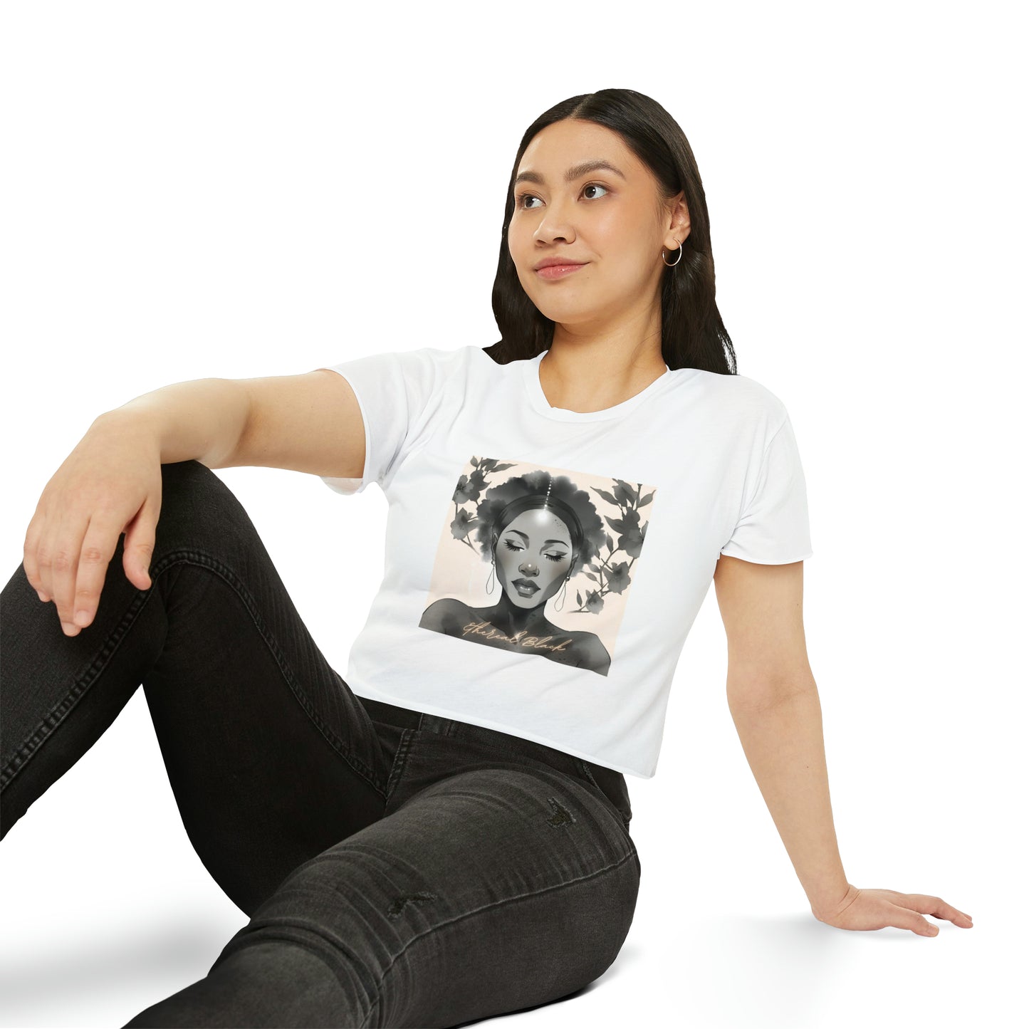 Ethereal Black Crop - T-Shirt