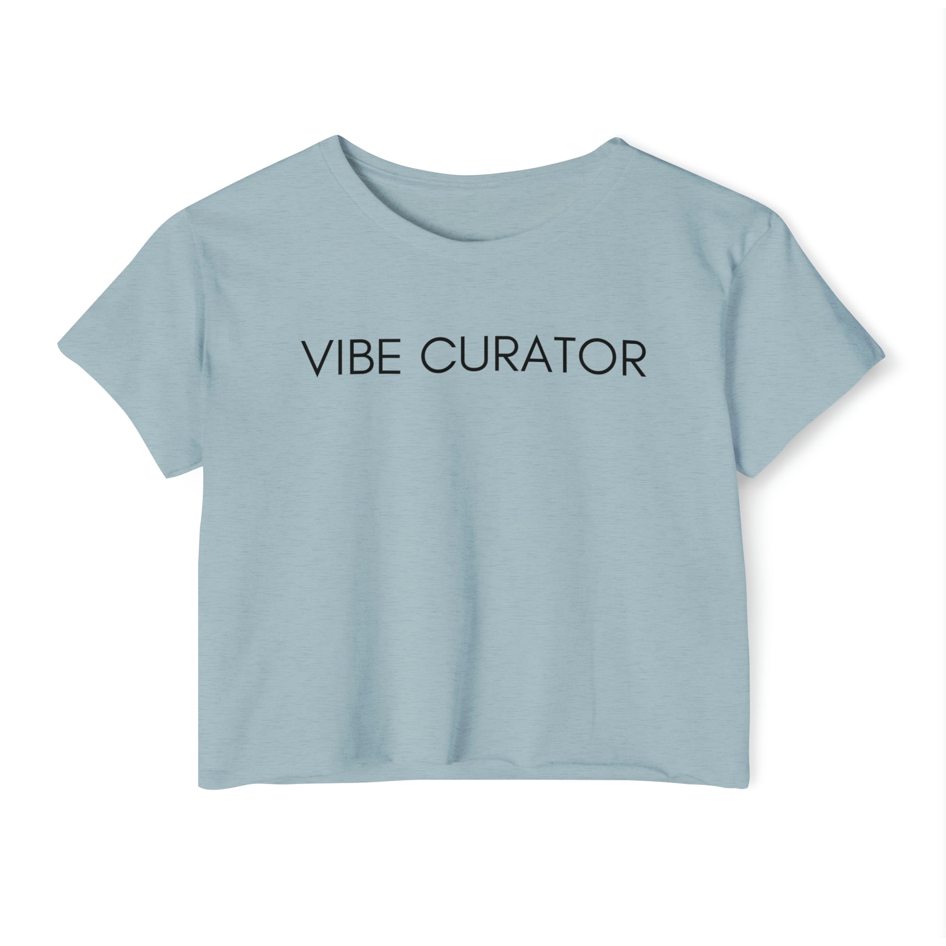 Vibe Curator Crop - Stonewash Denim / XS - T-Shirt