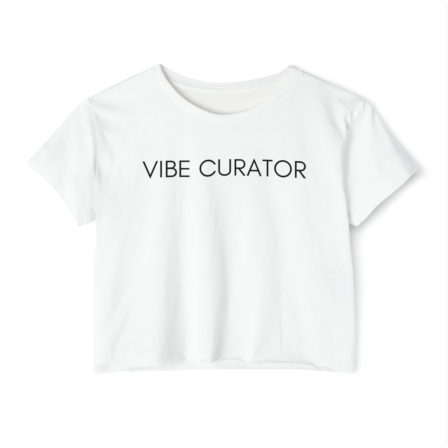 Vibe Curator Crop - White / XS - T-Shirt