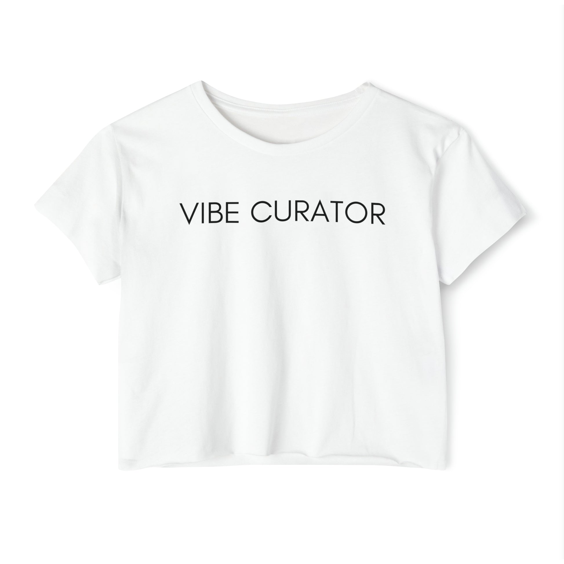 Vibe Curator Crop - White / XS - T-Shirt
