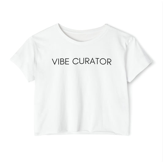 Vibe Curator Crop - White / XS - T-Shirt