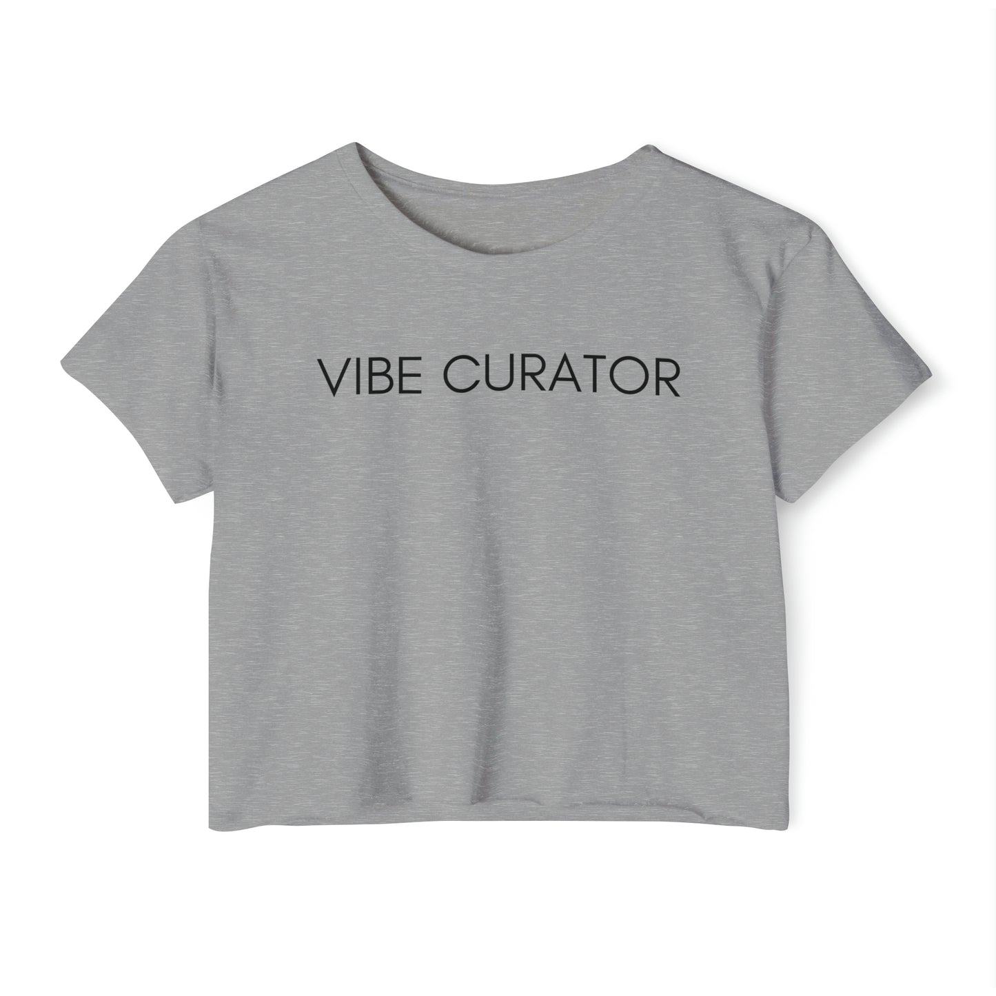 Vibe Curator Crop - Heather Grey / XS - T-Shirt