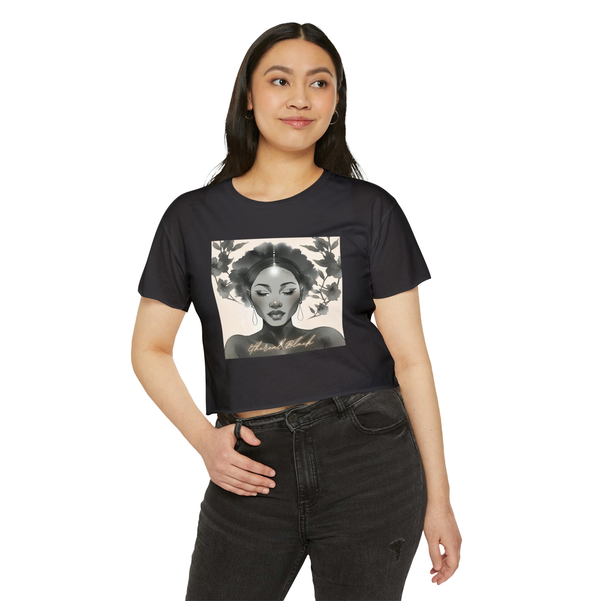 Ethereal Black Crop - T-Shirt