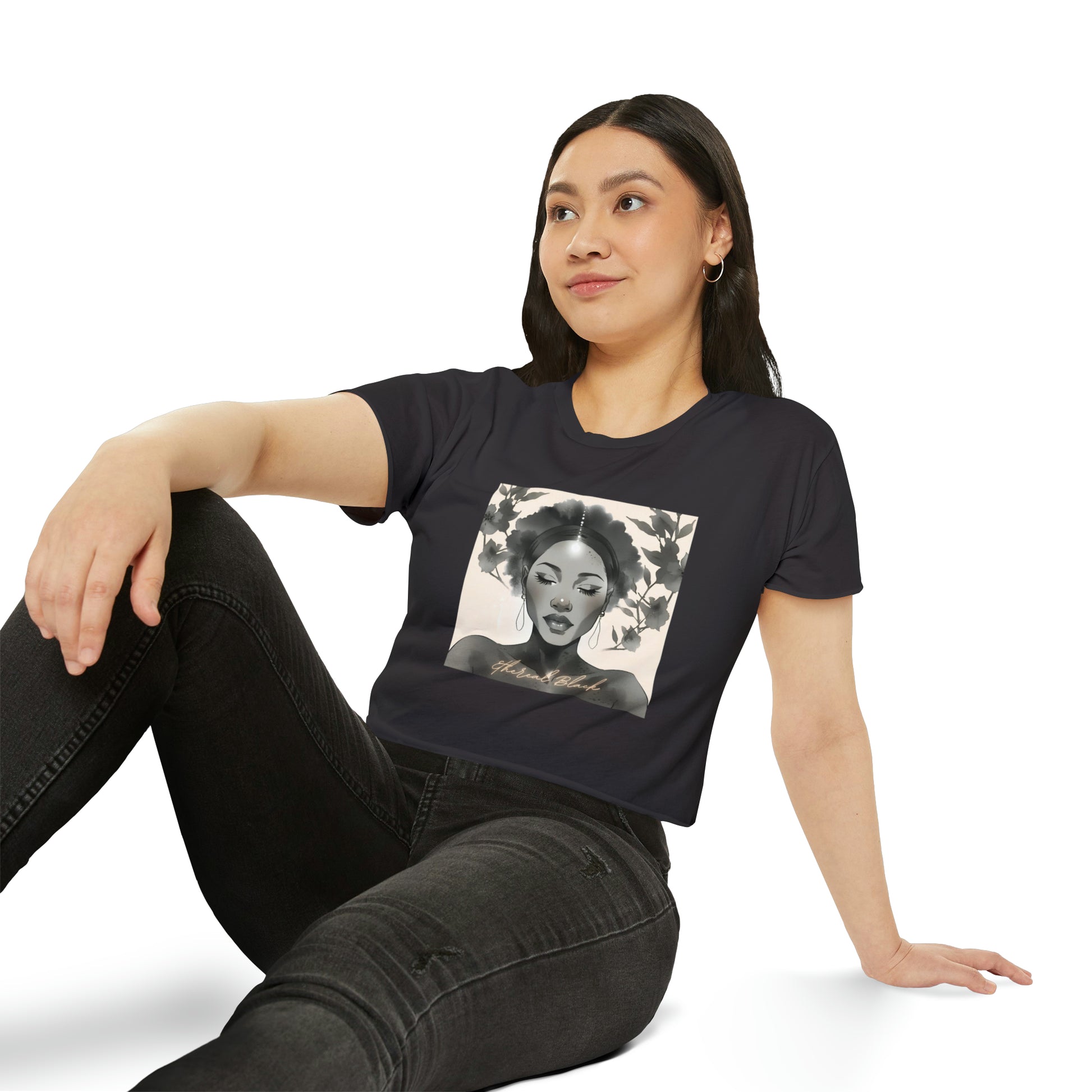 Ethereal Black Crop - T-Shirt