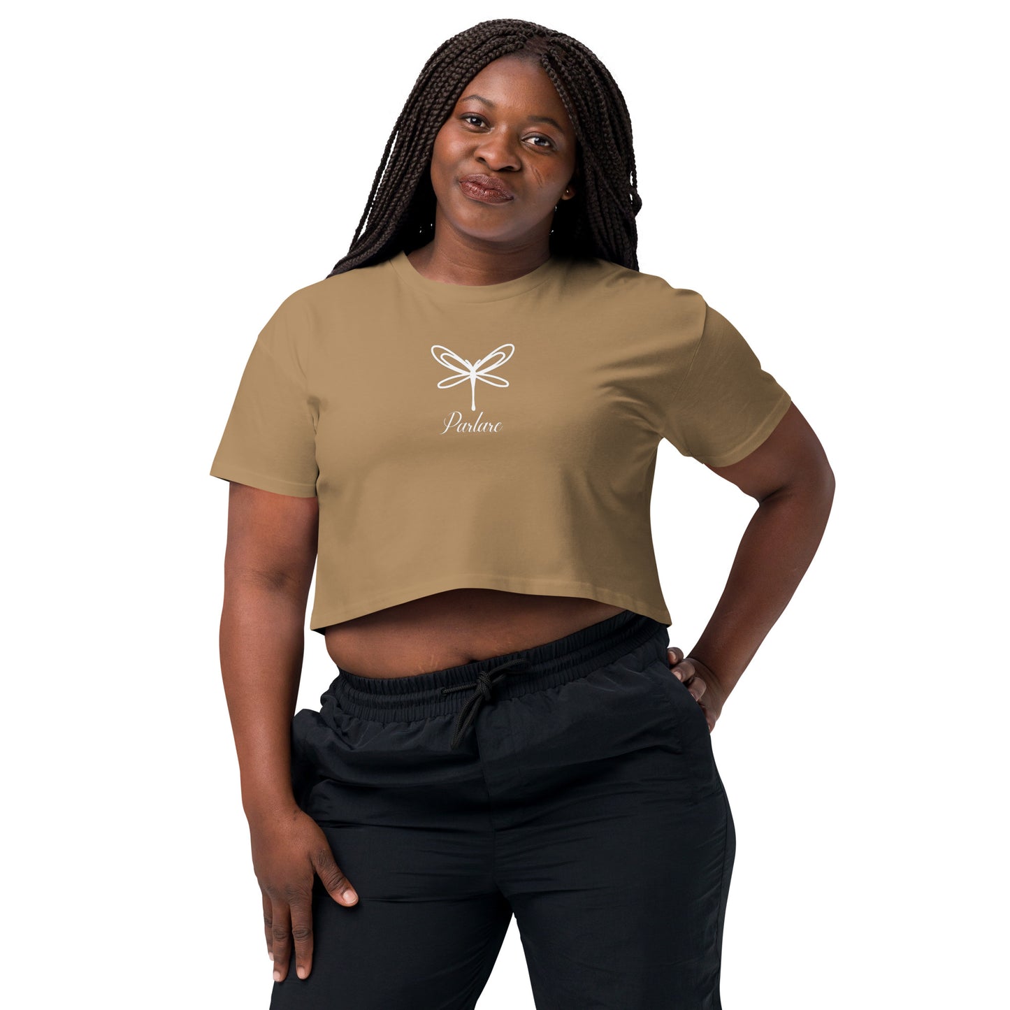 Women’s crop top - Camel / XS