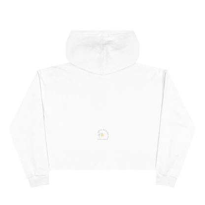 Podcast Host Crop Hoodie — Logo Graphic Pullover