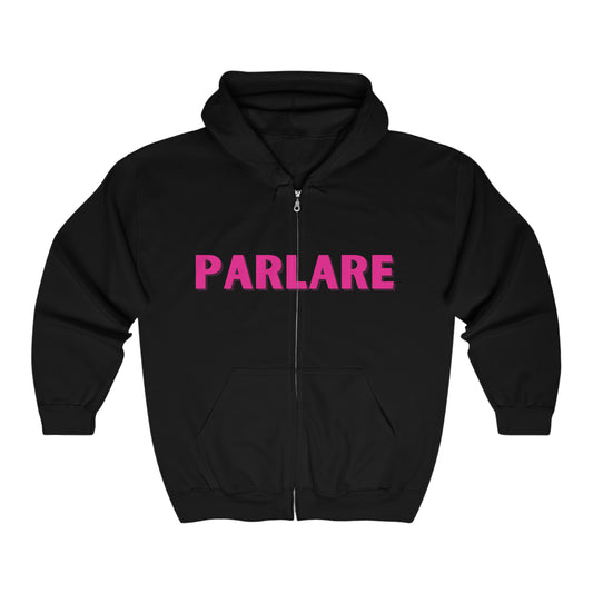 Parlare Pink Full Zip Hooded Sweatshirt