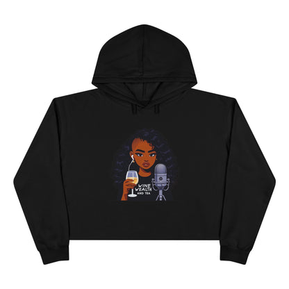 Podcast Host Crop Hoodie — Logo Graphic Pullover