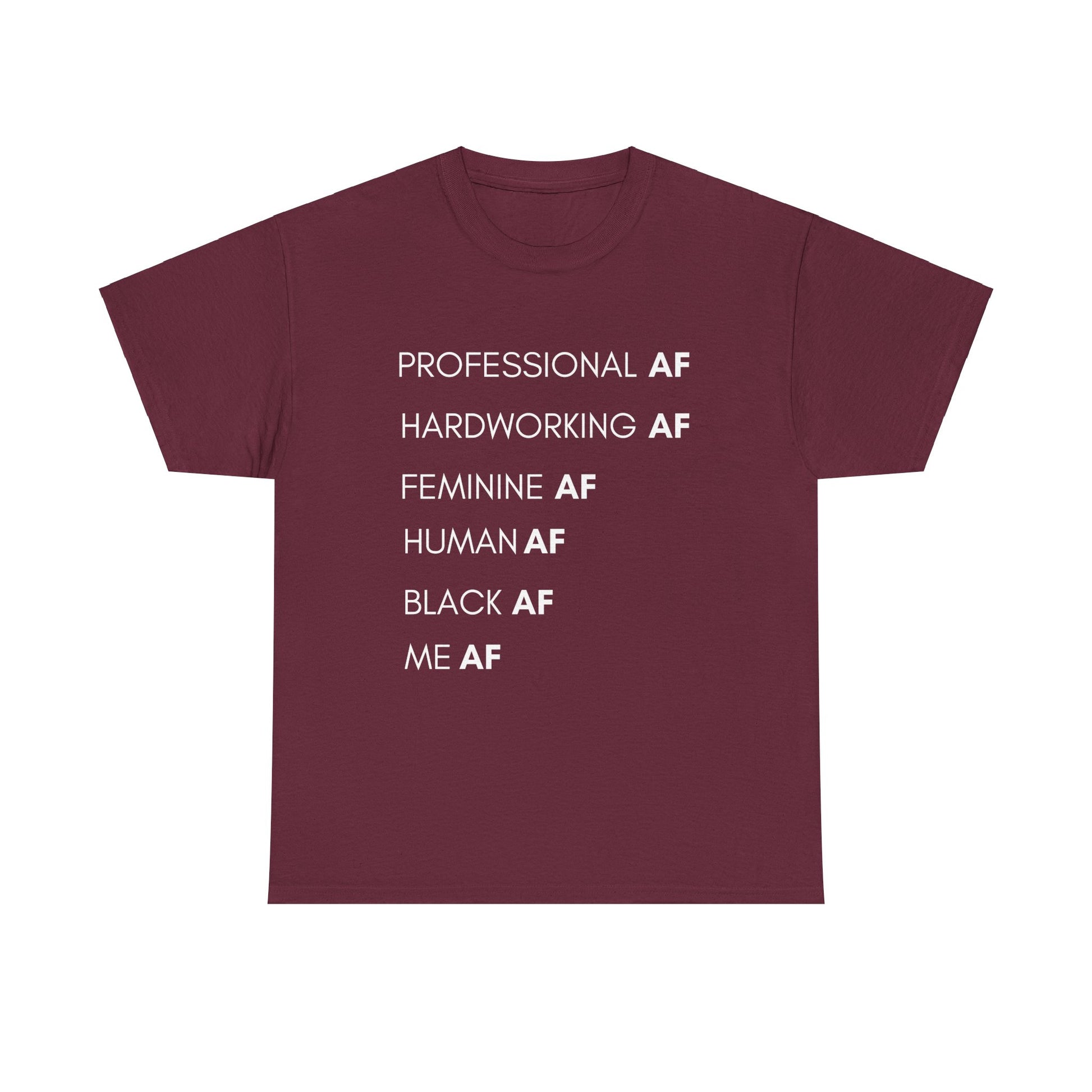 Really Black AF Tee - Maroon / S - T-Shirt