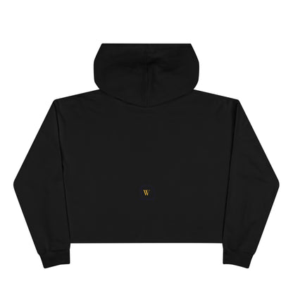 Podcast Host Crop Hoodie — Logo Graphic Pullover